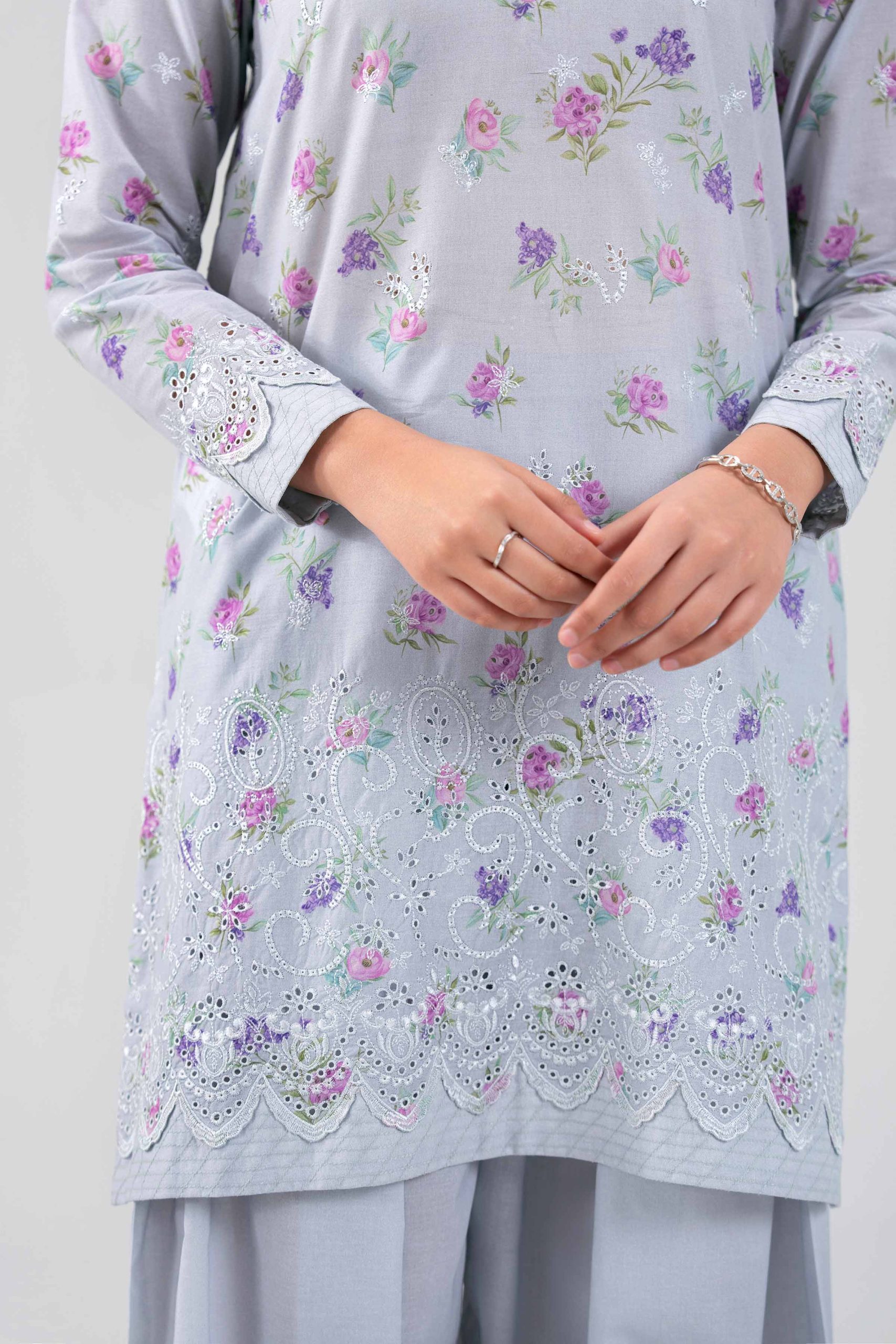 3 Piece - Digital Printed Embroidered Suit - 42601240 - Image 4