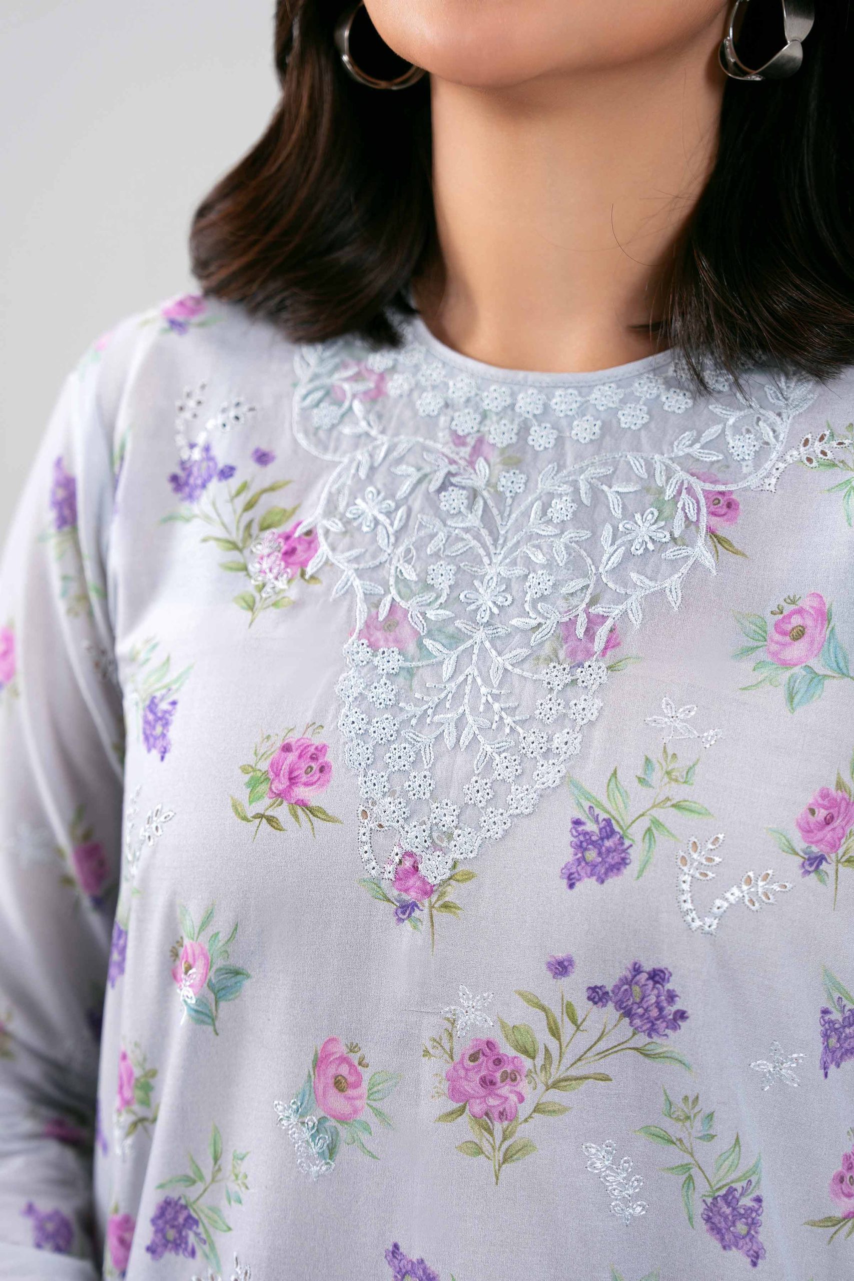 3 Piece - Digital Printed Embroidered Suit - 42601240 - Image 5