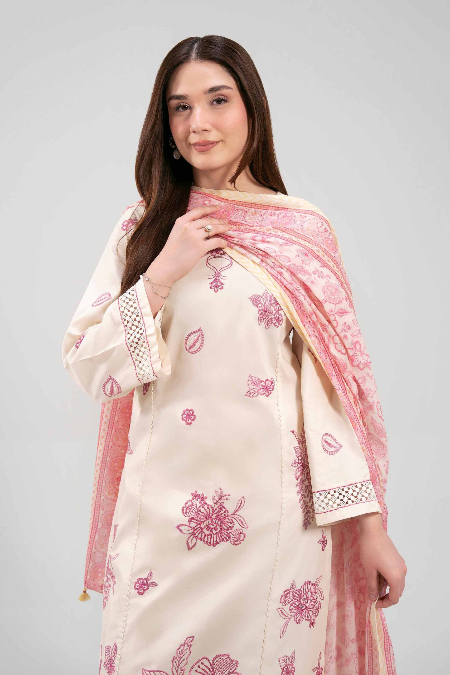 3 Piece - Printed Embroidered Suit - 42601276 - Image 2