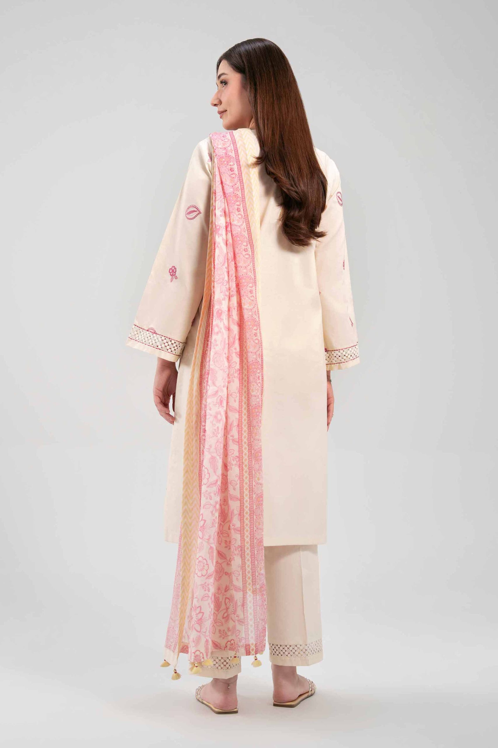 3 Piece - Printed Embroidered Suit - 42601276 - Image 3