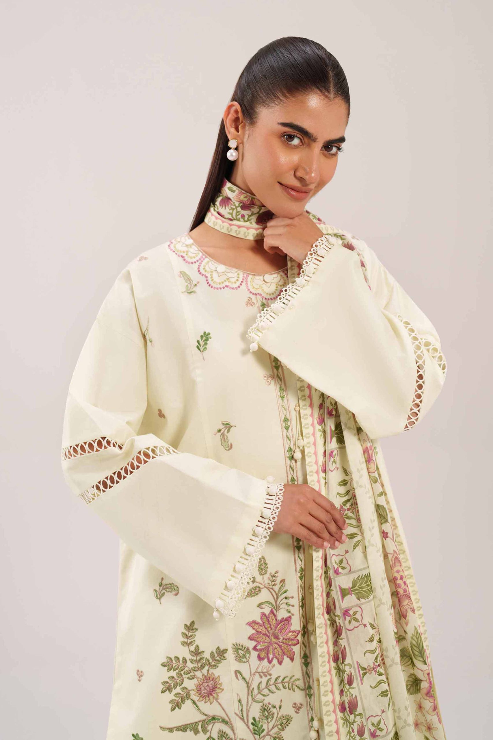3 Piece - Printed Embroidered Suit - 42601278 - Image 2
