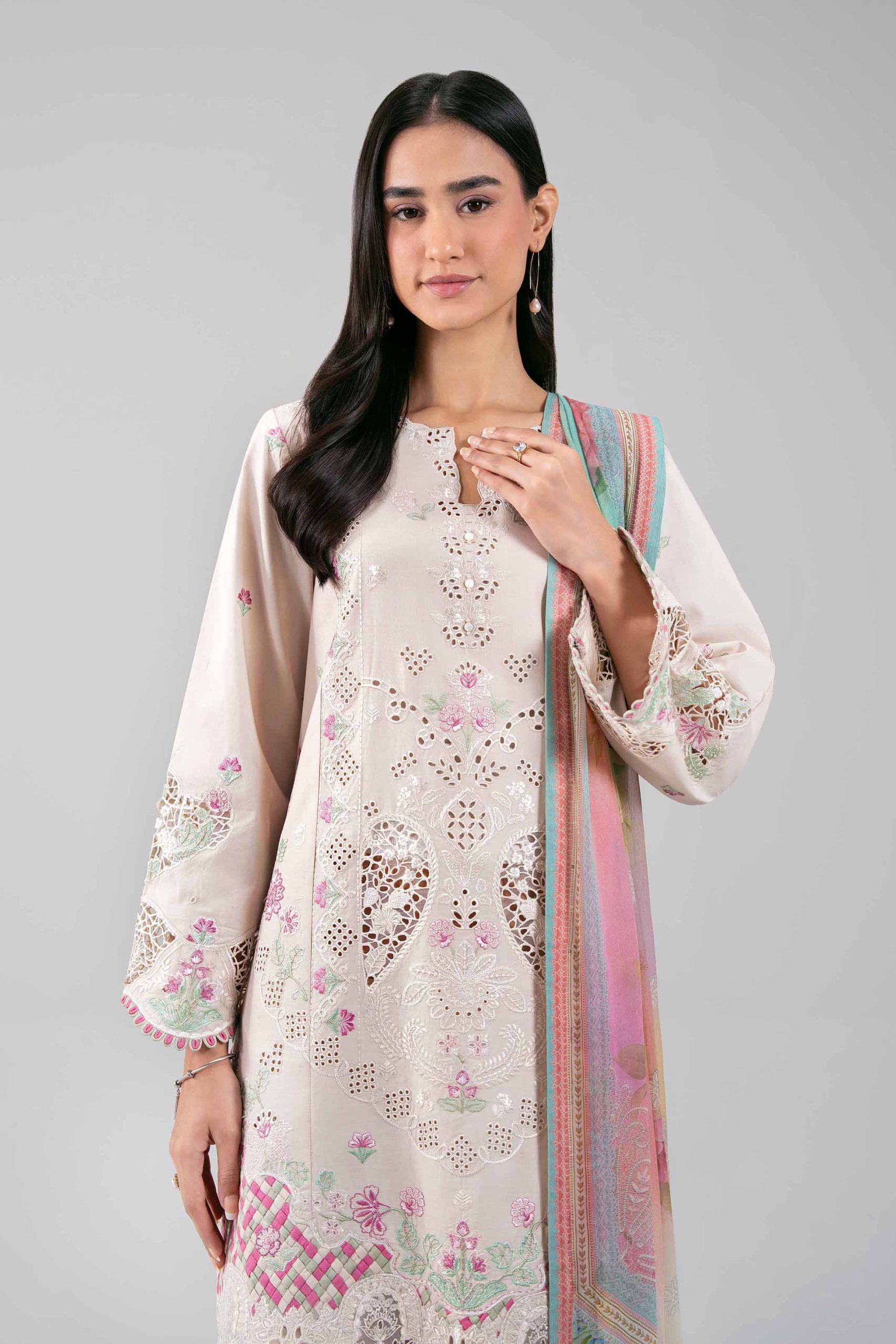 3 Piece - Digital Printed Embroidered Suit - 42601287 - Image 5