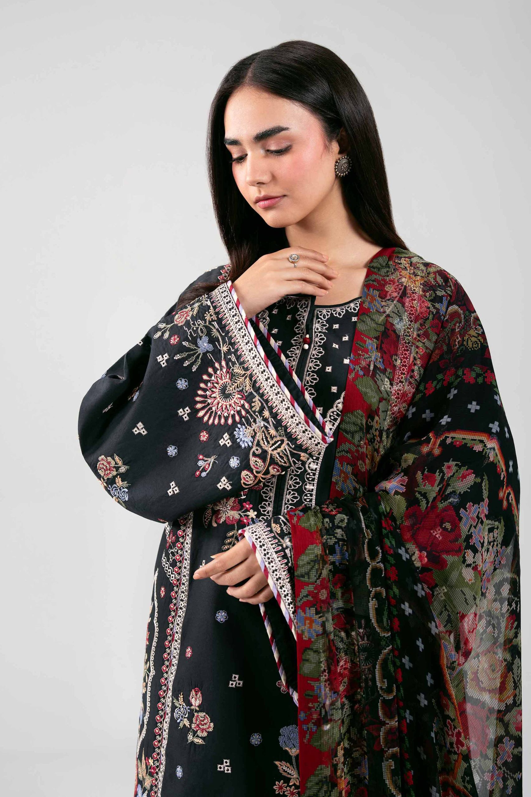3 Piece - Digital Printed Embroidered Suit - 42601289 - Image 2