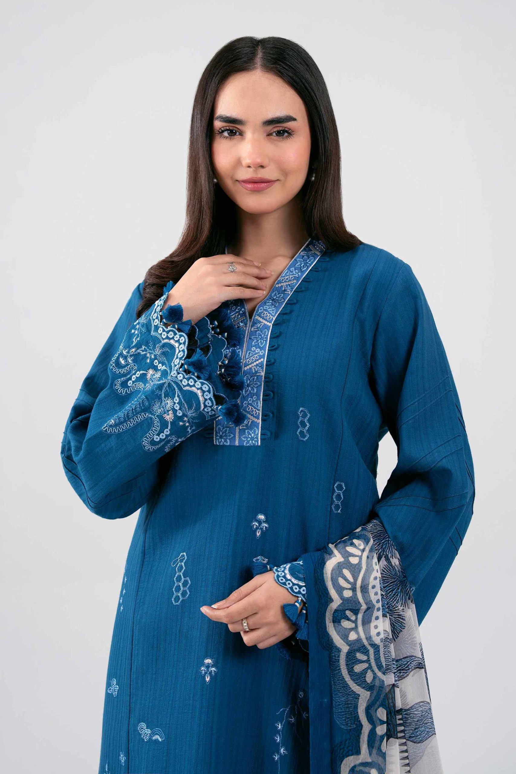 3 Piece - Digital Printed Embroidered Suit - 42601314 - Image 2