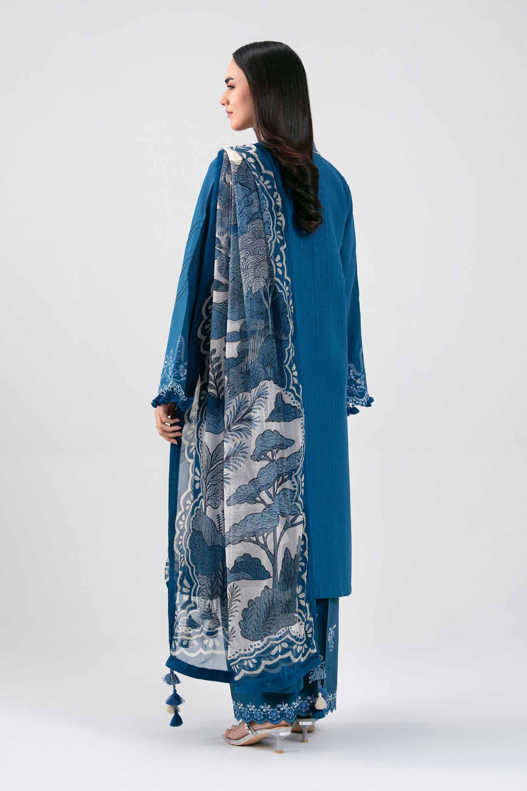 3 Piece - Digital Printed Embroidered Suit - 42601314 - Image 3
