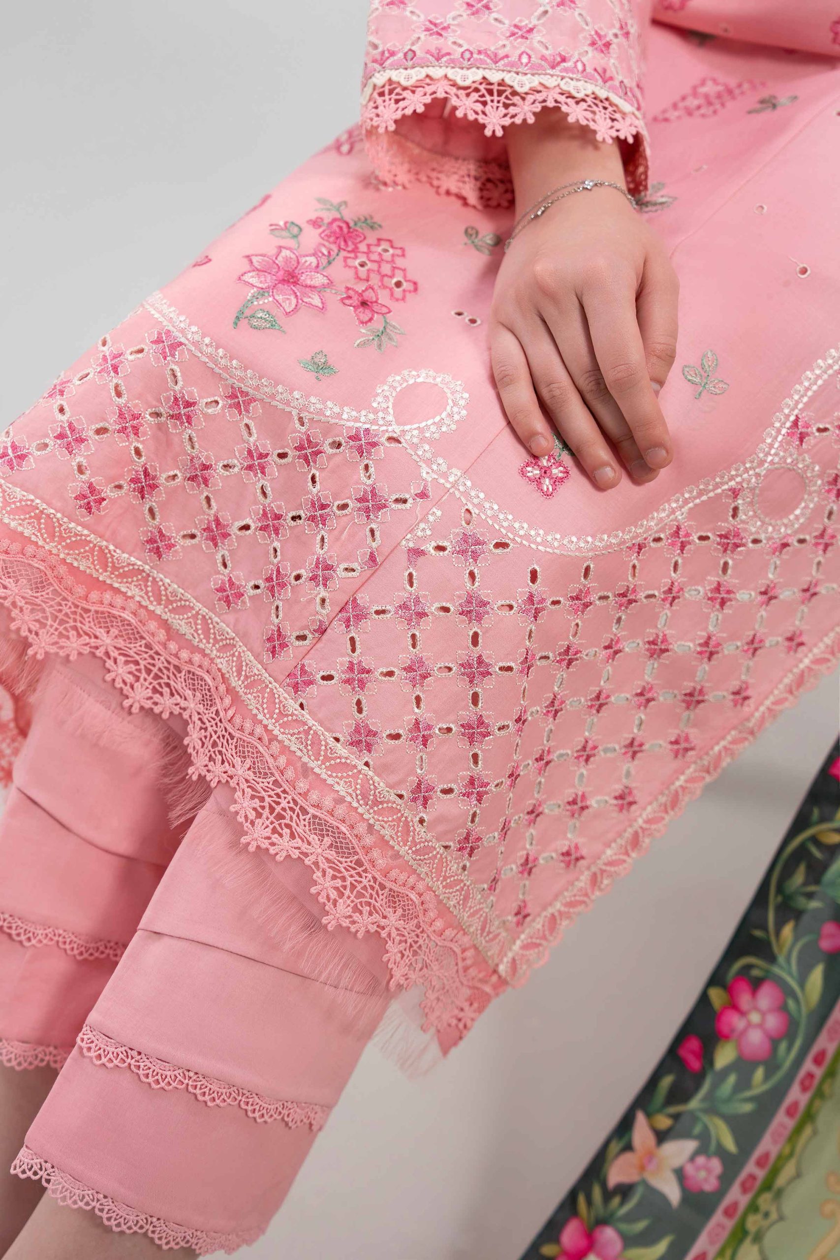 3 Piece - Digital Printed Embroidered Suit - 42601317 - Image 4