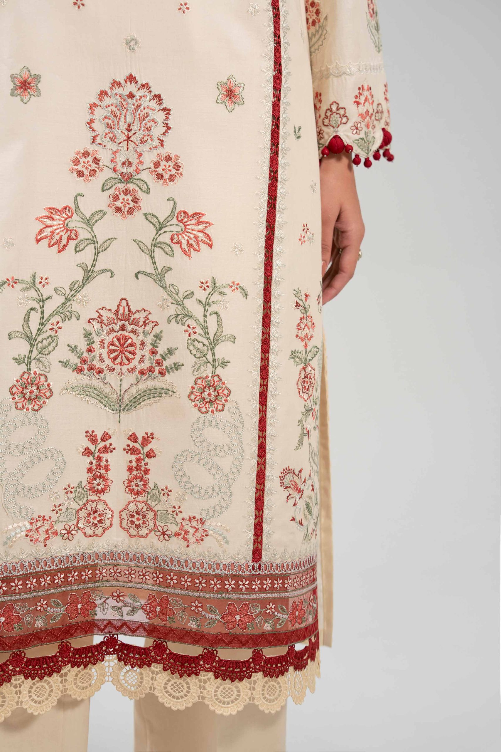 3 Piece - Digital Printed Embroidered Suit - 42601322 - Image 5