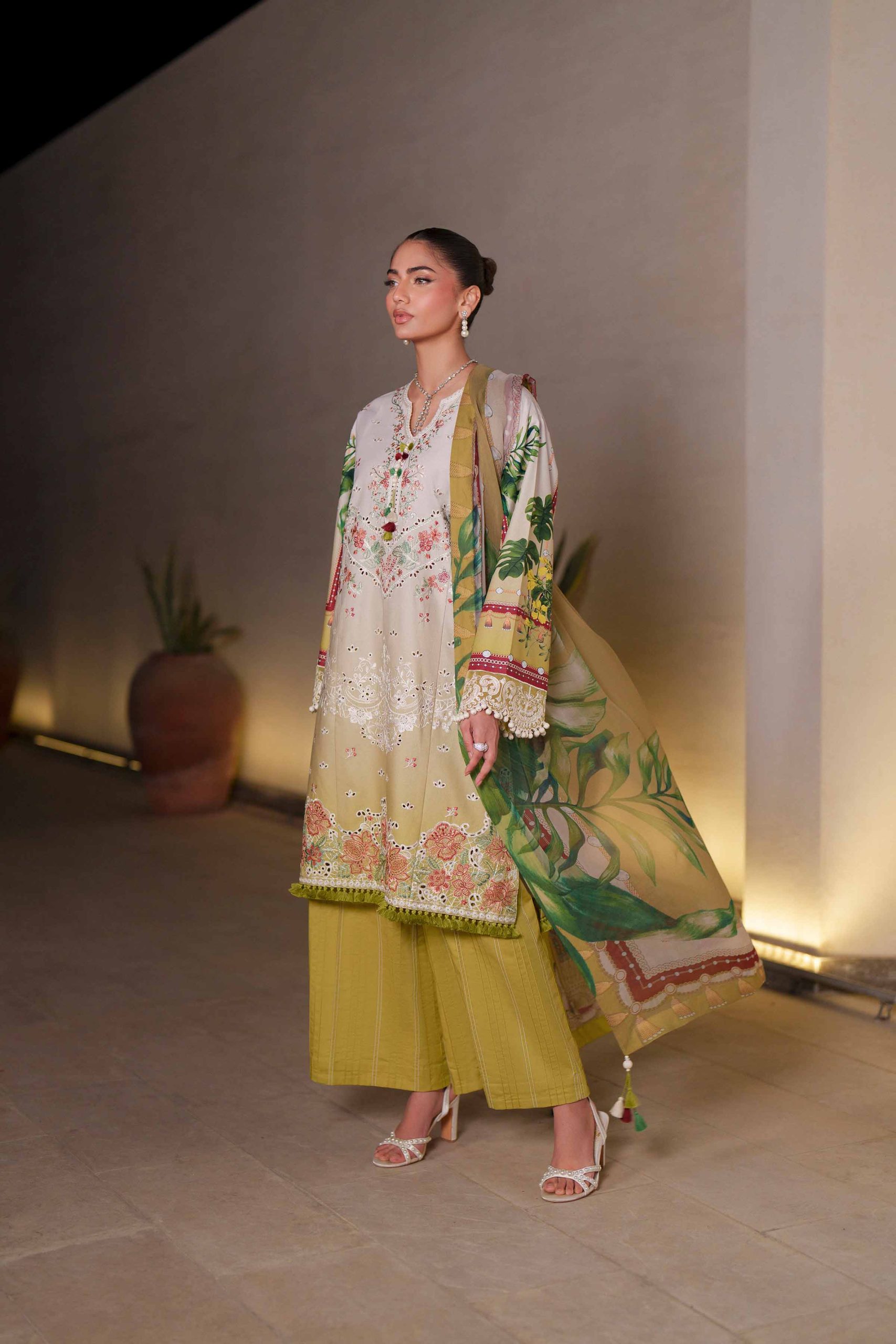 3 Piece - Digital Printed Embroidered Suit - 42601327 - Image 3