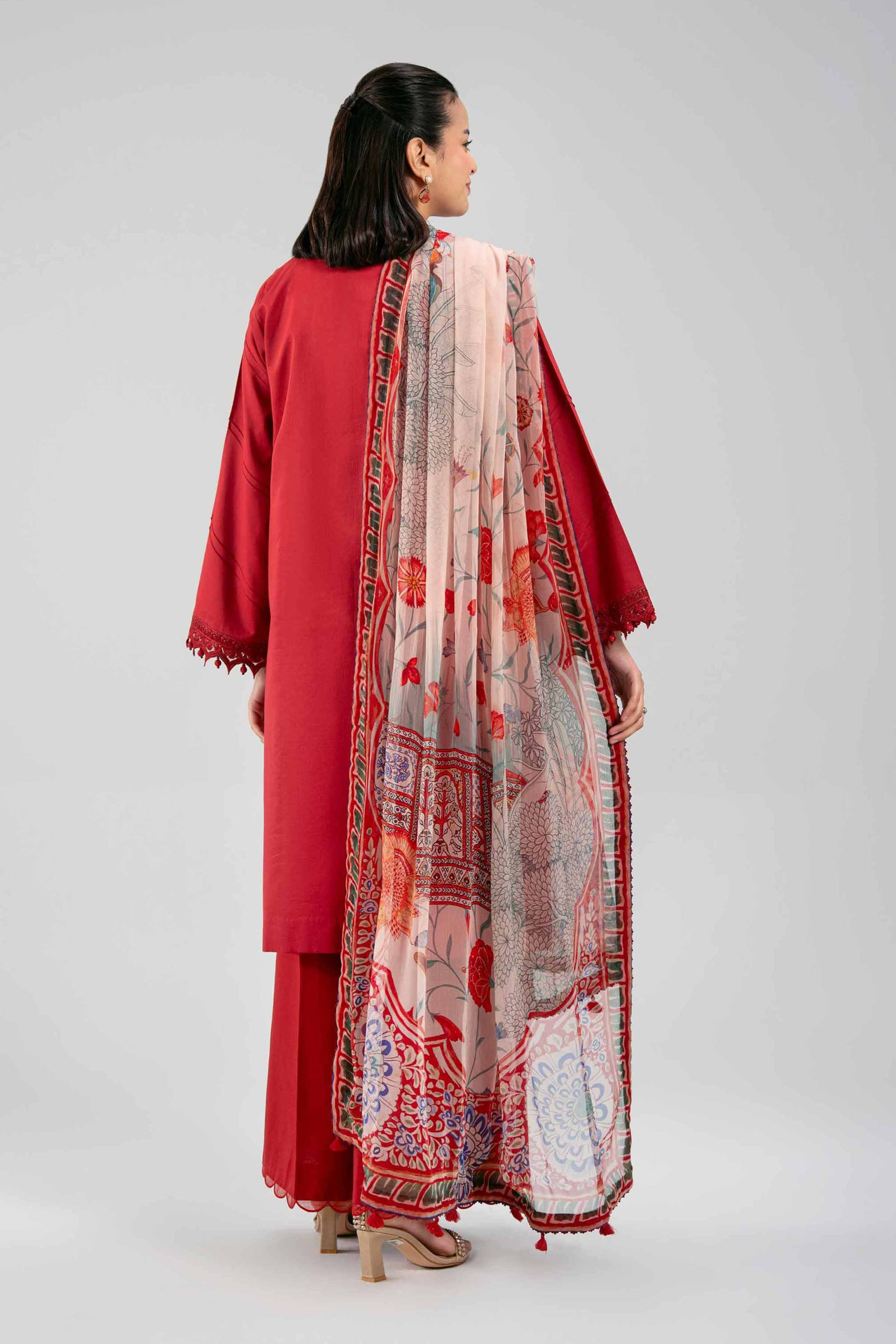 3 Piece - Digital Printed Embroidered Suit - 42601342 - Image 3