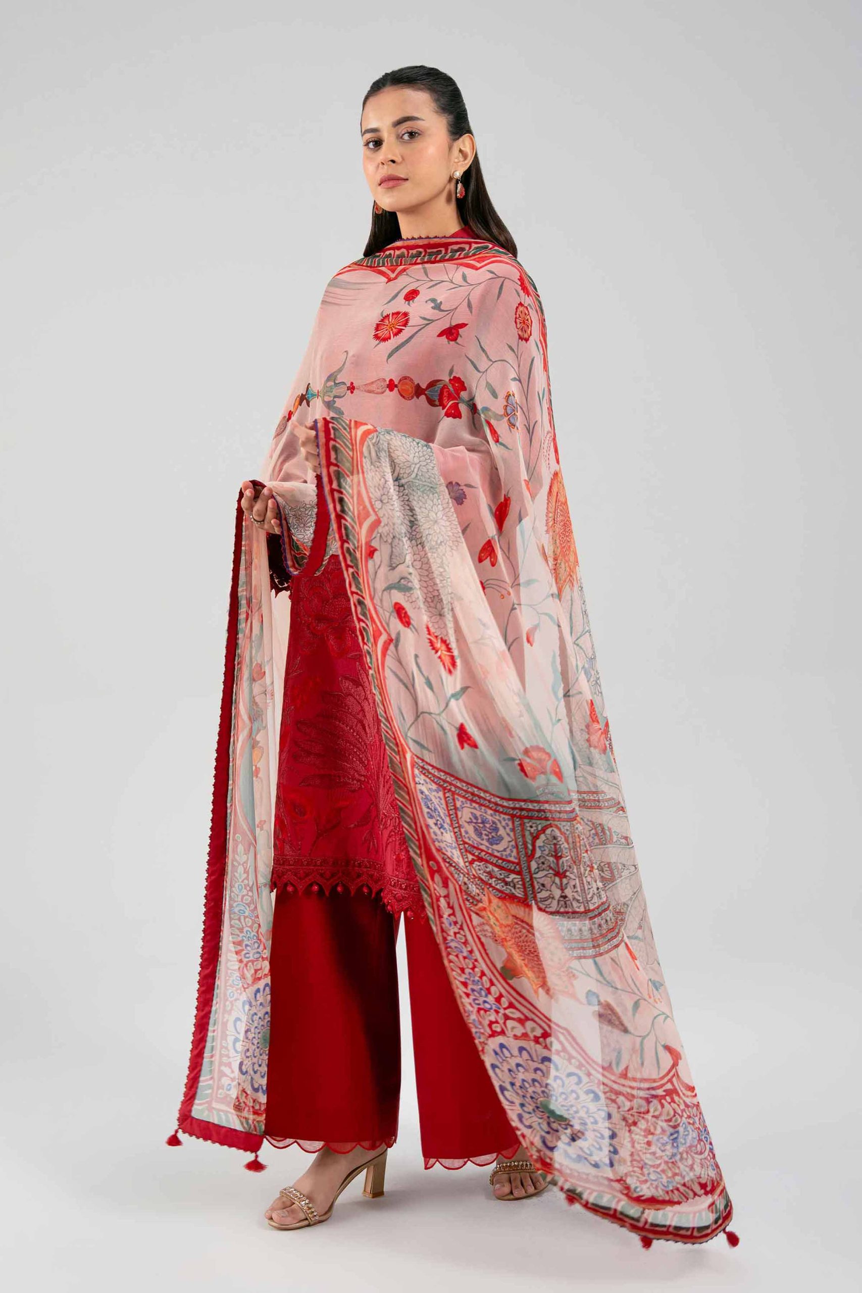 3 Piece - Digital Printed Embroidered Suit - 42601342 - Image 5