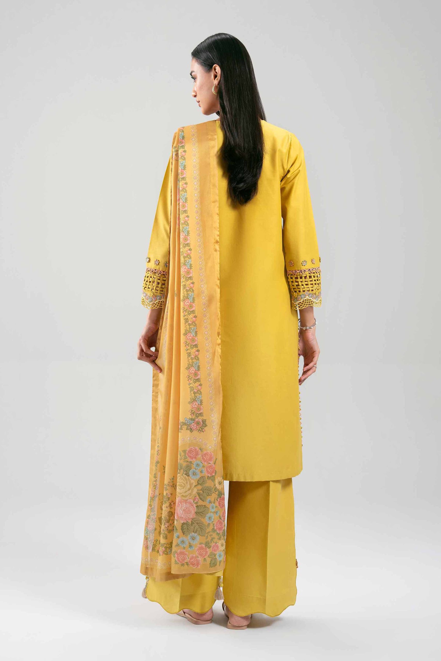 3 Piece - Digital Printed Embroidered Suit - 42601344 - Image 3