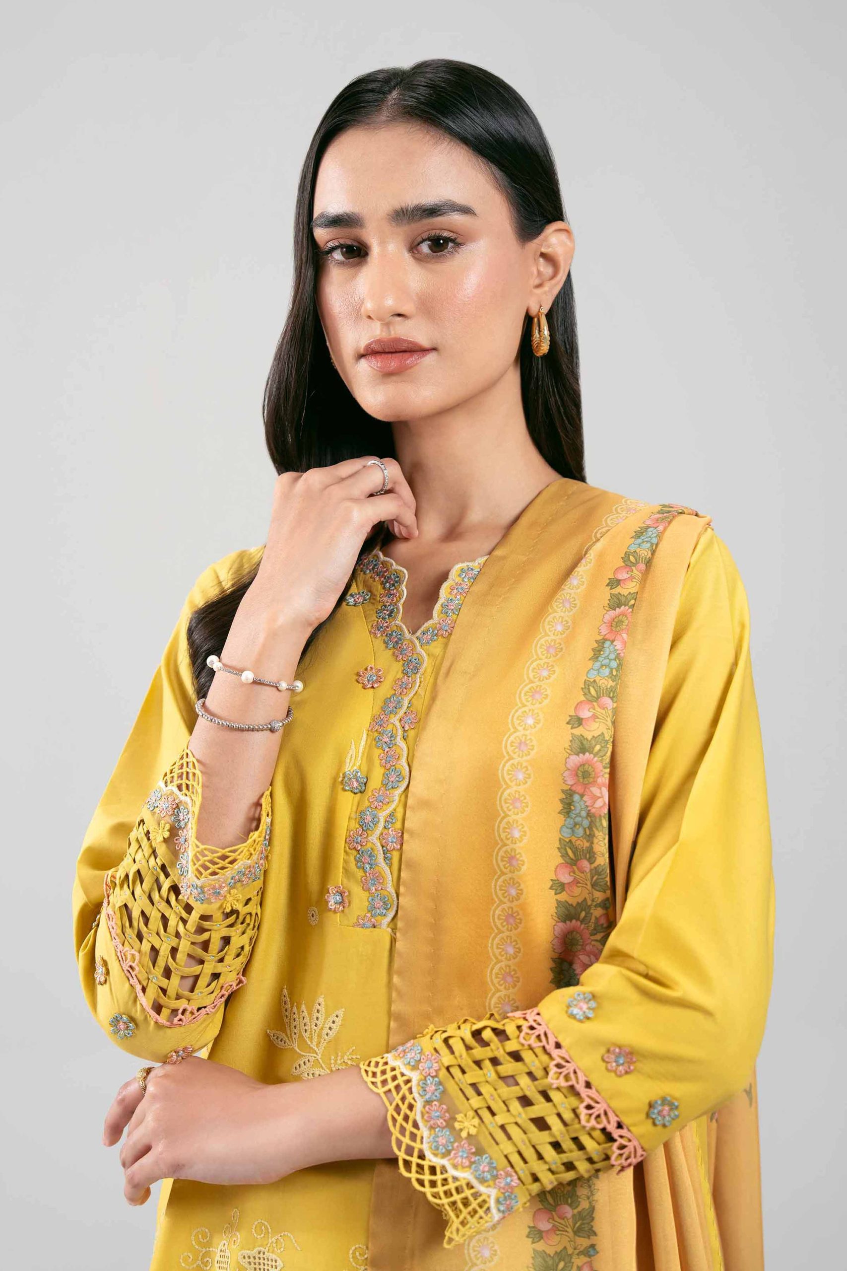 3 Piece - Digital Printed Embroidered Suit - 42601344 - Image 2