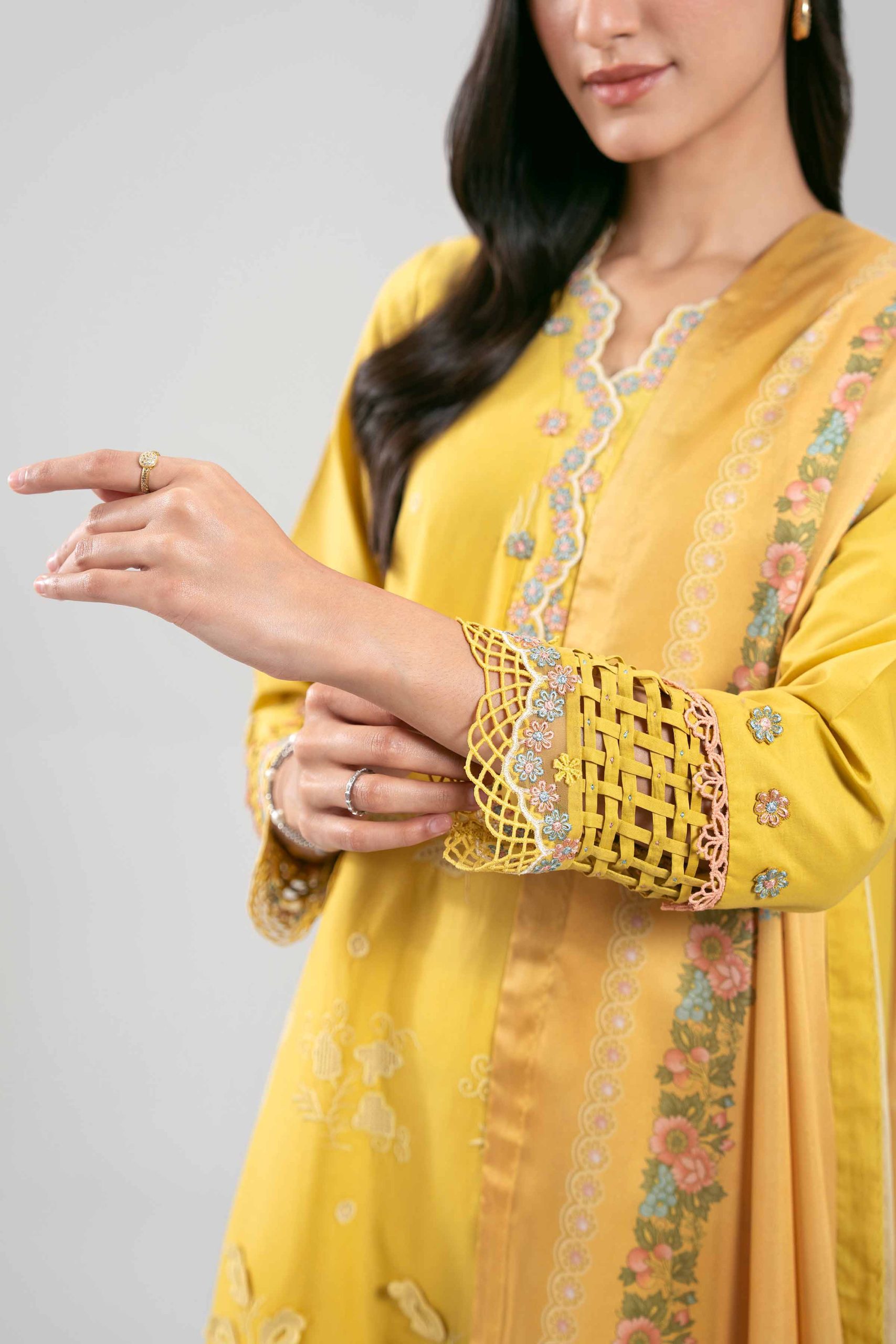 3 Piece - Digital Printed Embroidered Suit - 42601344 - Image 4