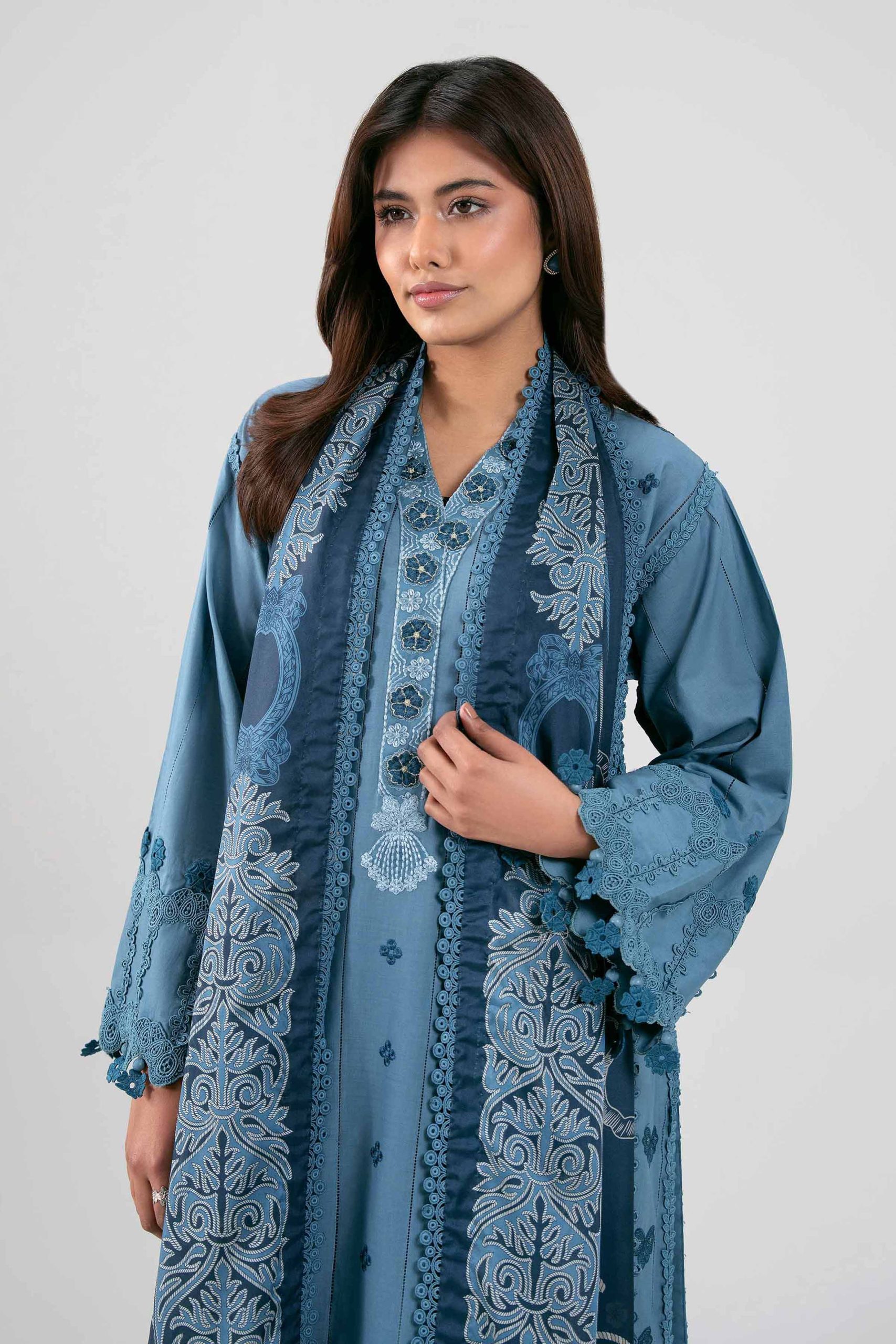 3 Piece - Digital Printed Embroidered Suit - 42601347 - Image 2