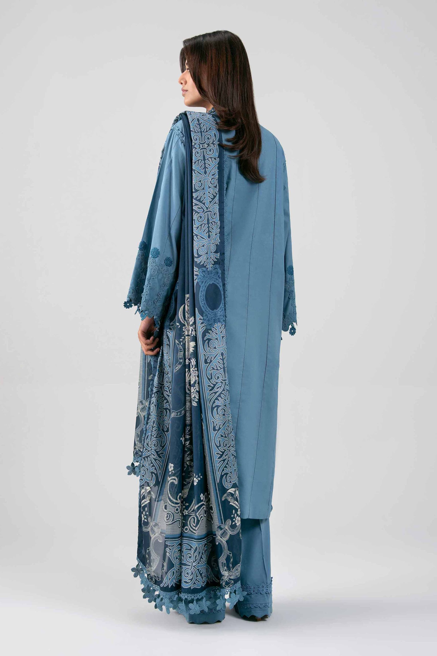 3 Piece - Digital Printed Embroidered Suit - 42601347 - Image 3