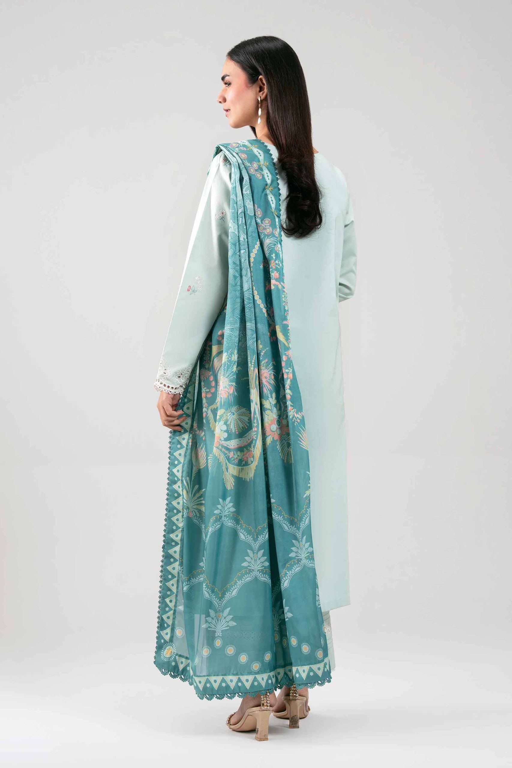 3 Piece - Digital Printed Embroidered Suit - 42601348 - Image 3