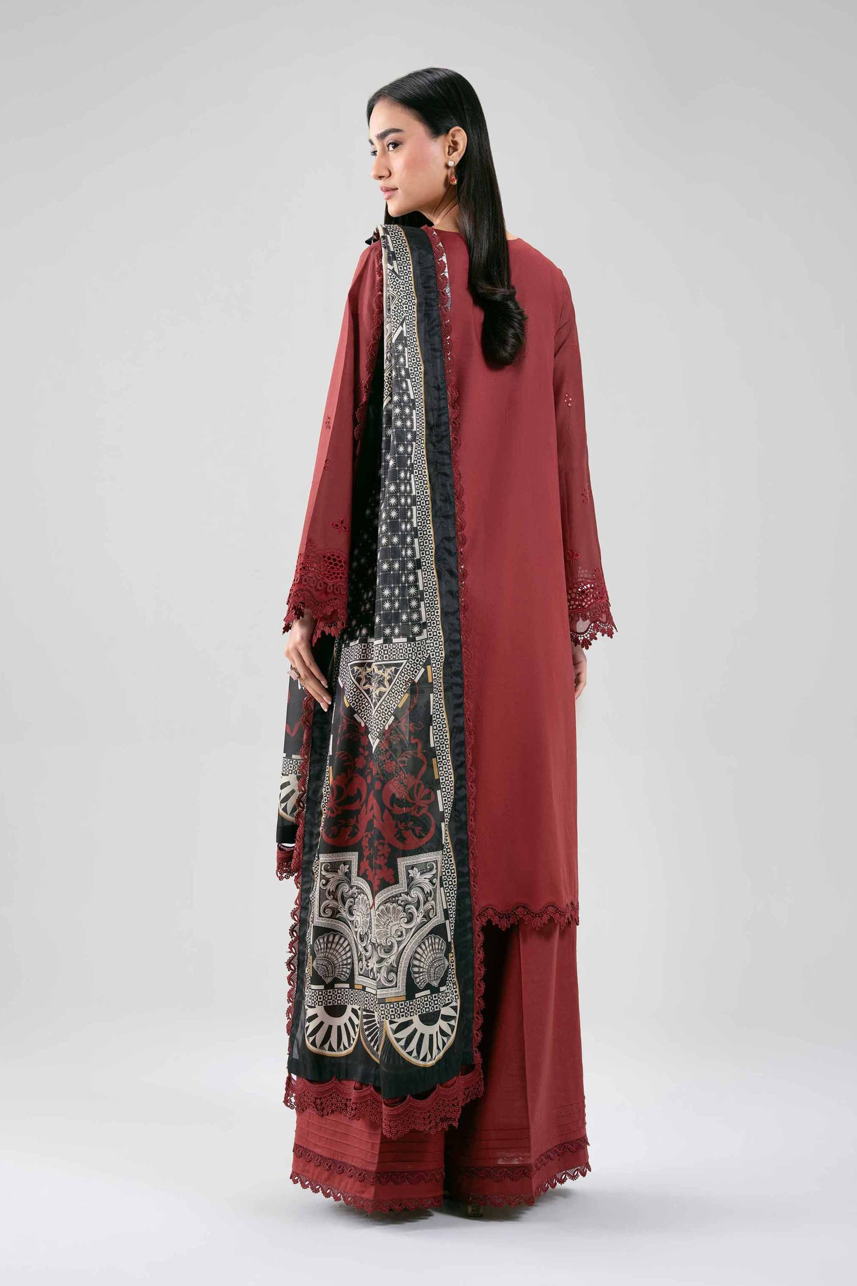 3 Piece - Digital Printed Embroidered Suit - 42601349 - Image 3