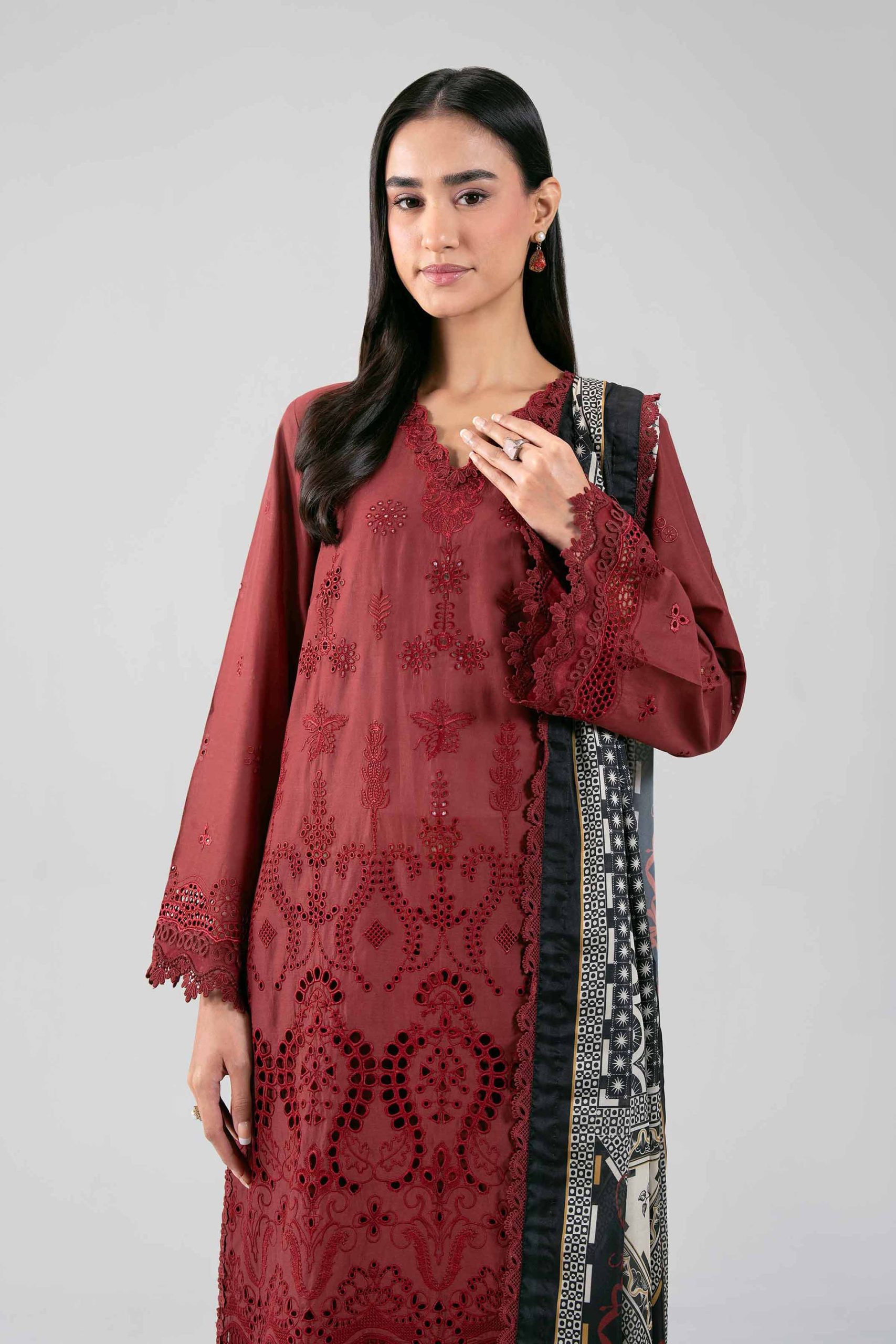 3 Piece - Digital Printed Embroidered Suit - 42601349 - Image 2
