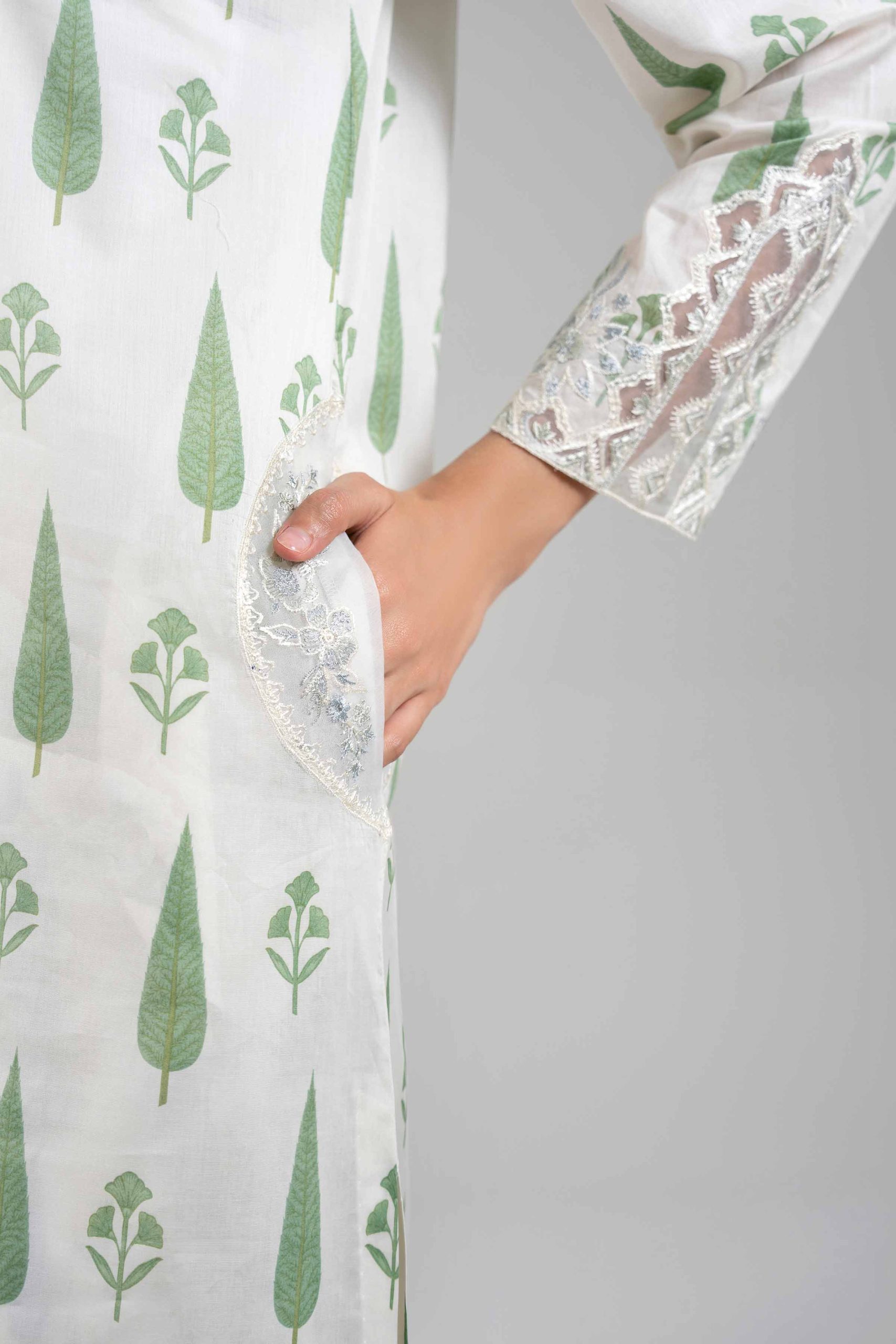 3 Piece - Digital Printed Embroidered Suit - 42601357 - Image 4