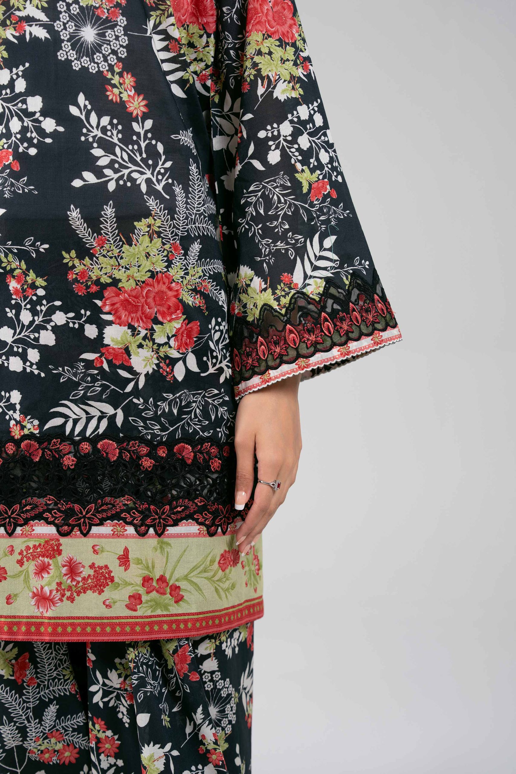 3 Piece - Digital Printed Embroidered Suit - 42601359 - Image 4
