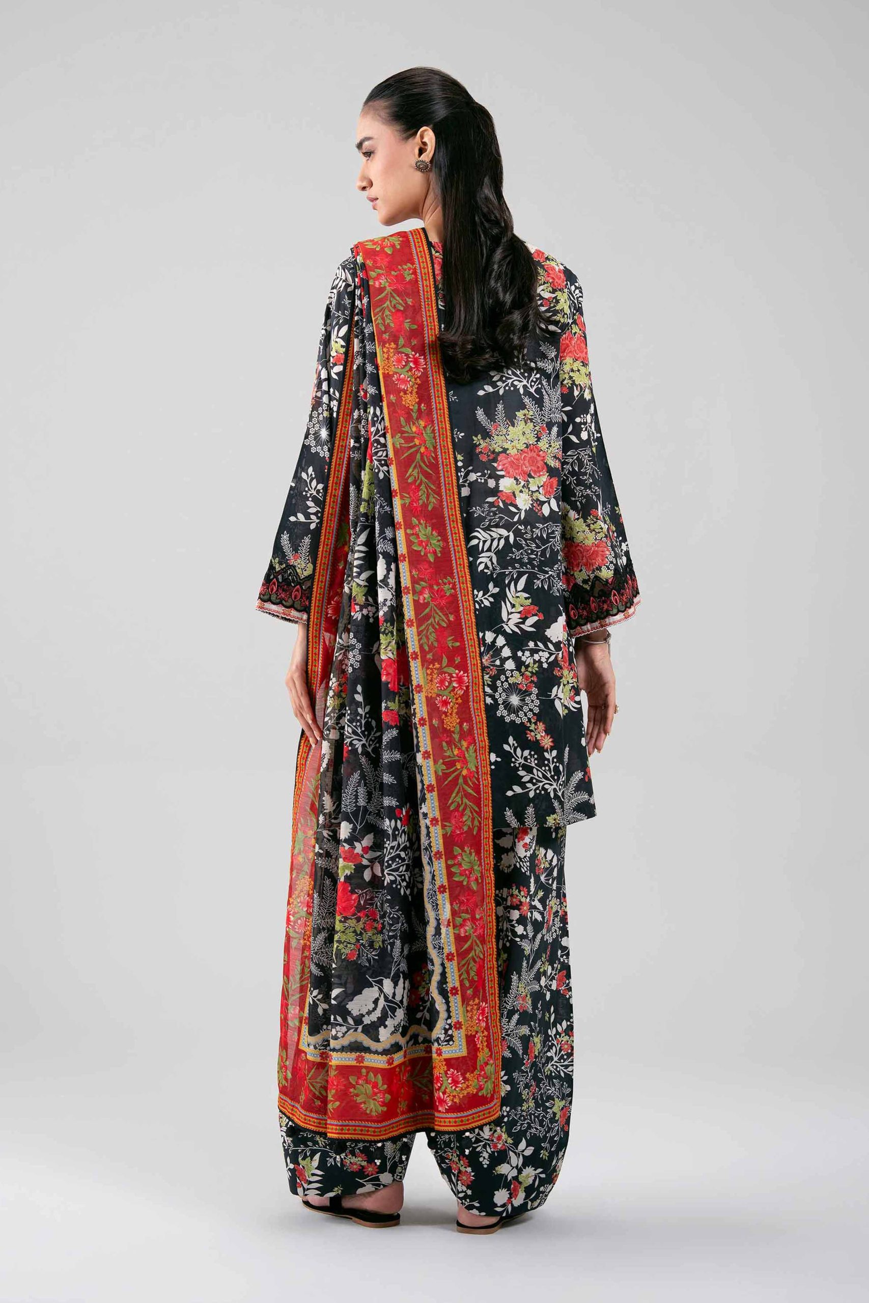 3 Piece - Digital Printed Embroidered Suit - 42601359 - Image 3