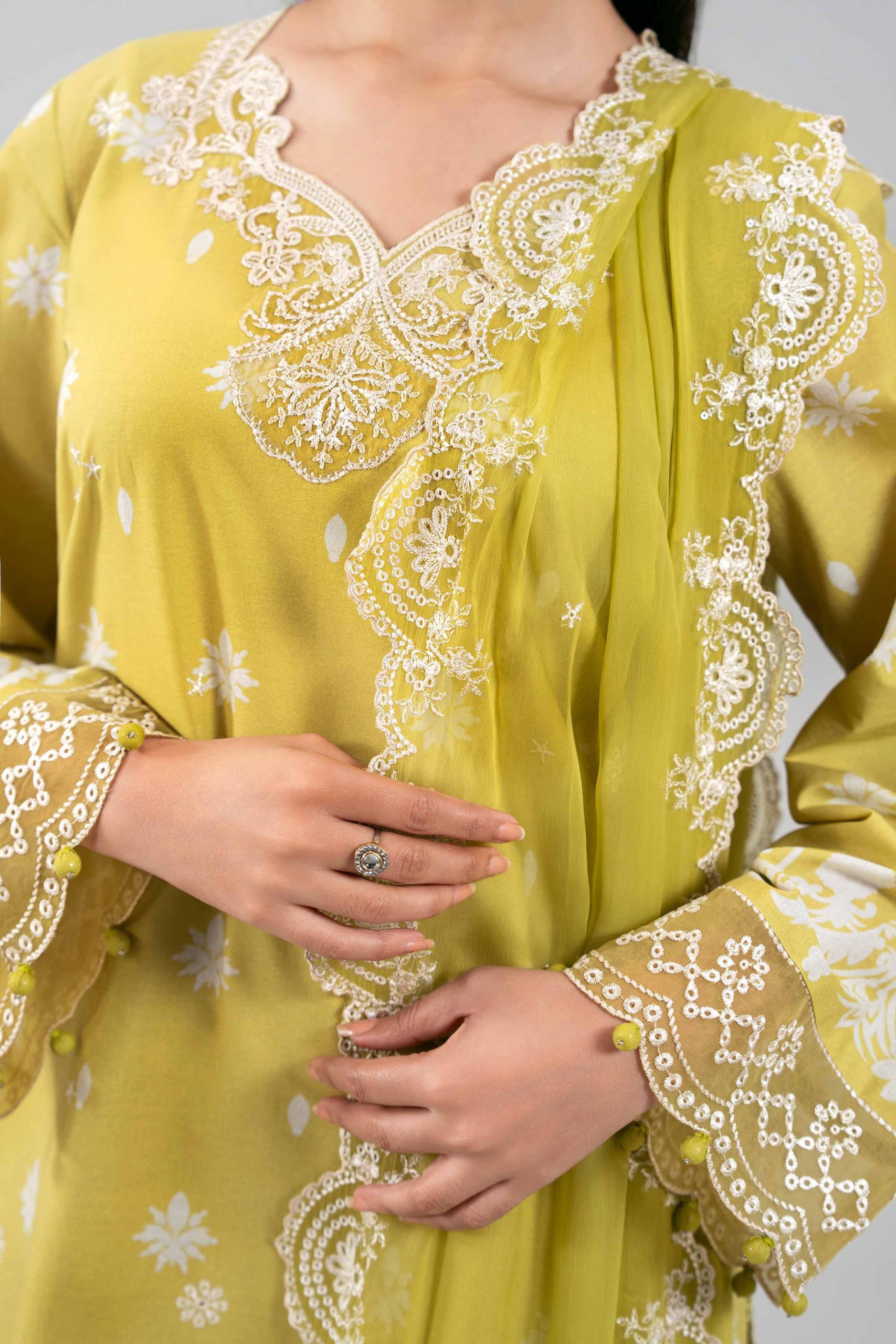 3 Piece - Digital Printed Embroidered Suit - 42601386 - Image 5