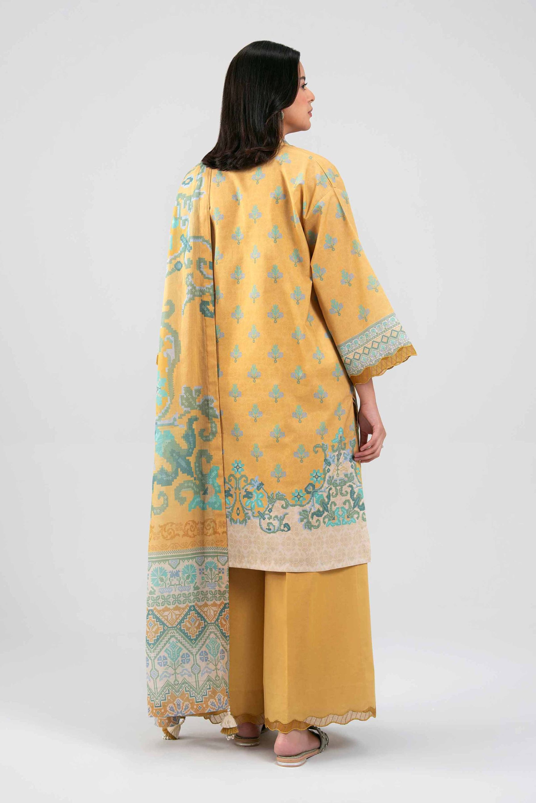 3 Piece - Digital Printed Embroidered Suit - 42601459 - Image 3