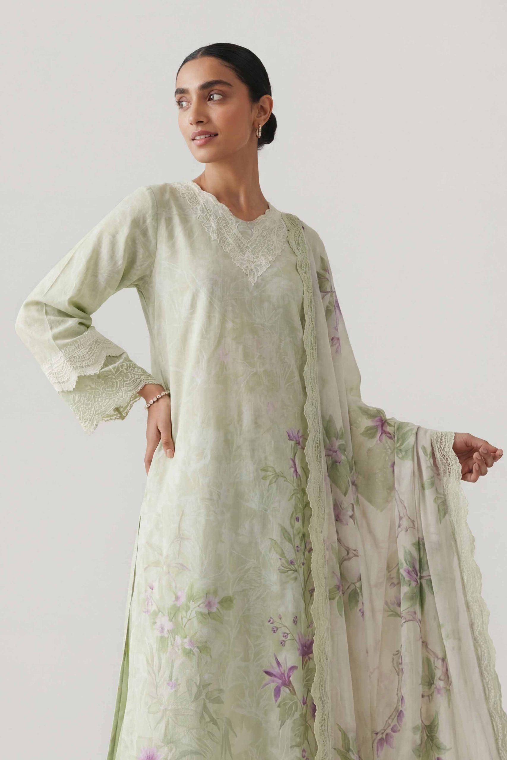 3 Piece - Digital Printed Embroidered Suit - 42601460 - Image 4