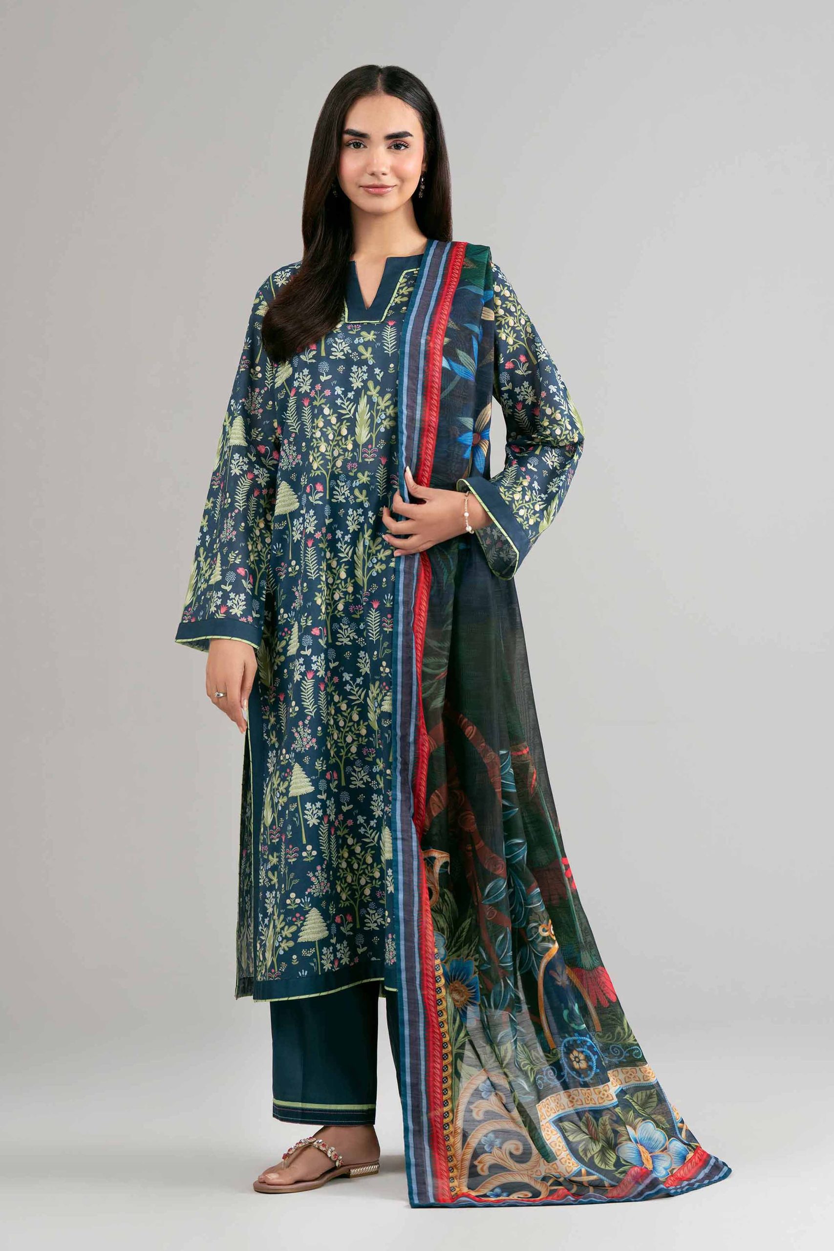 3 Piece - Digital Printed Suit - 42601495
