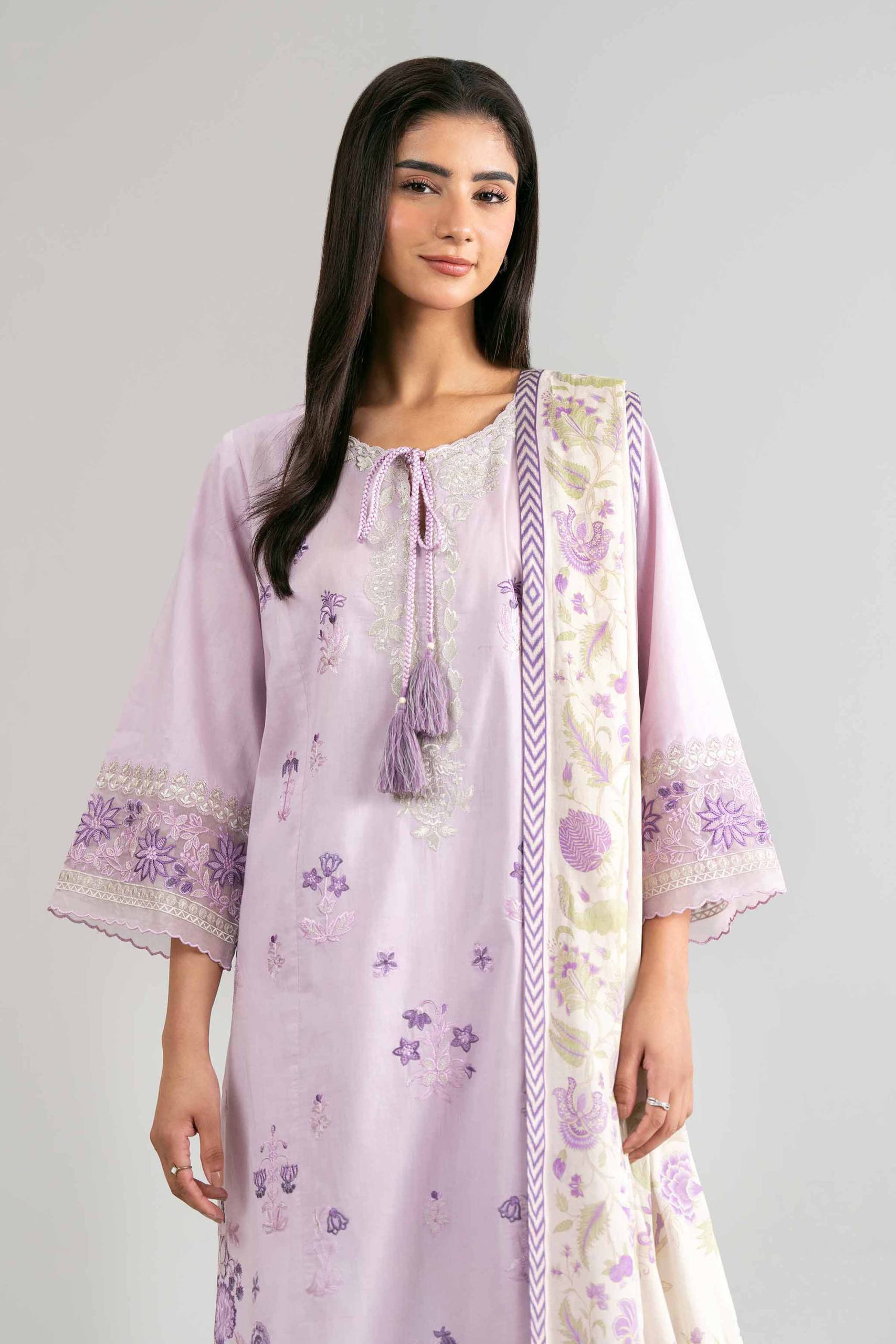 3 Piece - Digital Printed Embroidered Suit - 42601526 - Image 2