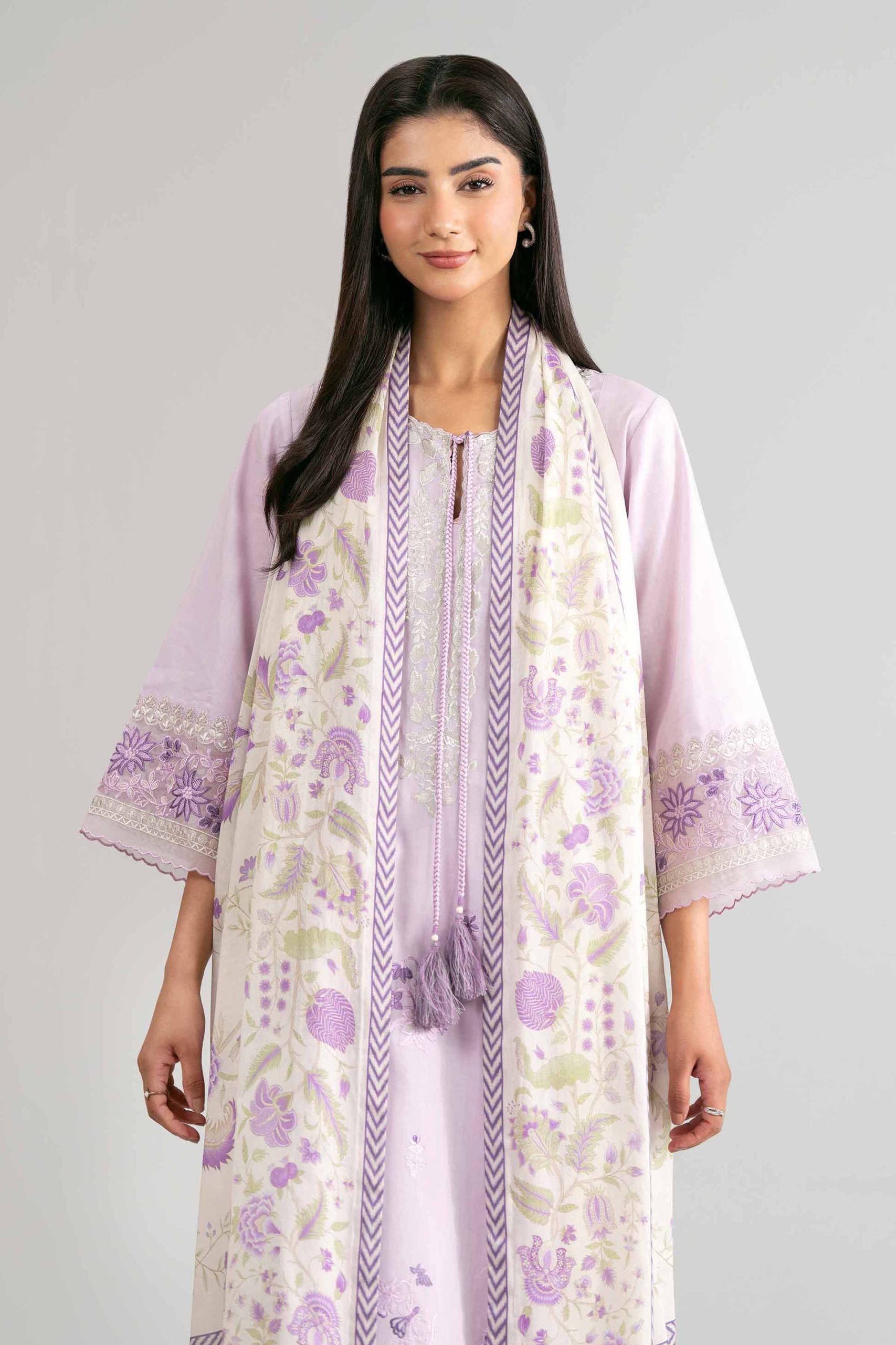 3 Piece - Digital Printed Embroidered Suit - 42601526 - Image 4