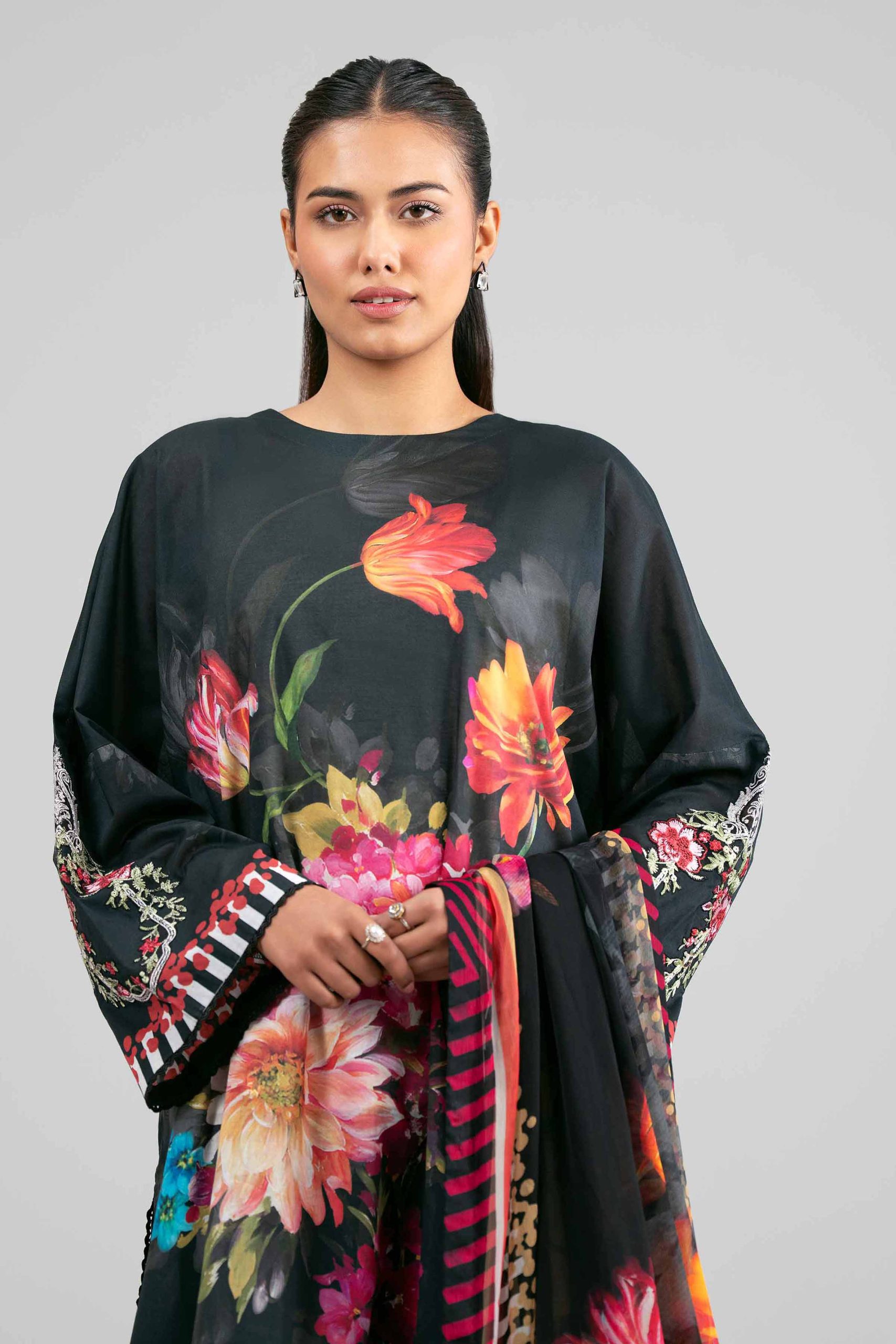 3 Piece - Digital Printed Embroidered Suit - 42601555 - Image 2