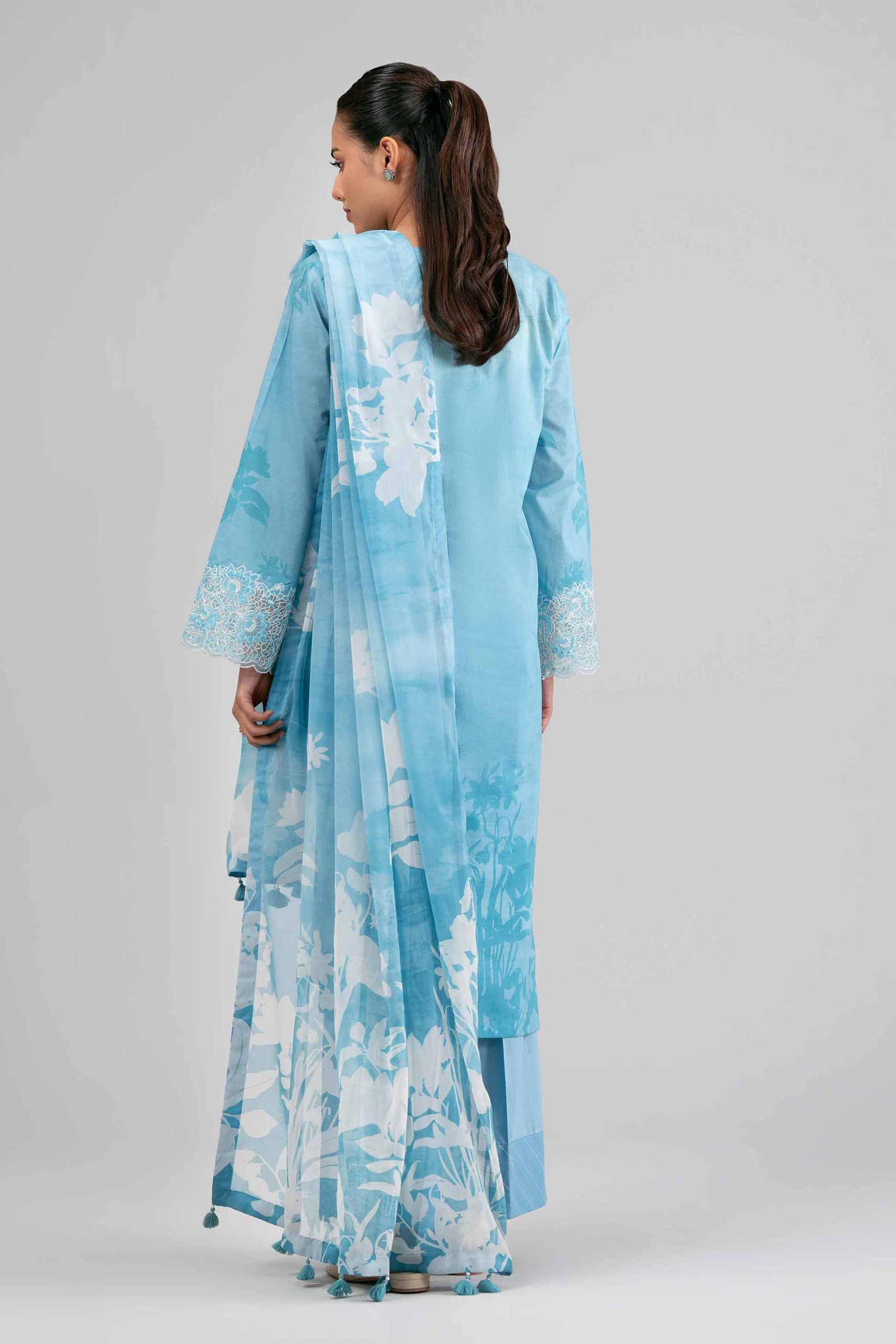 3 Piece - Digital Printed Embroidered Suit - 42601559 - Image 3