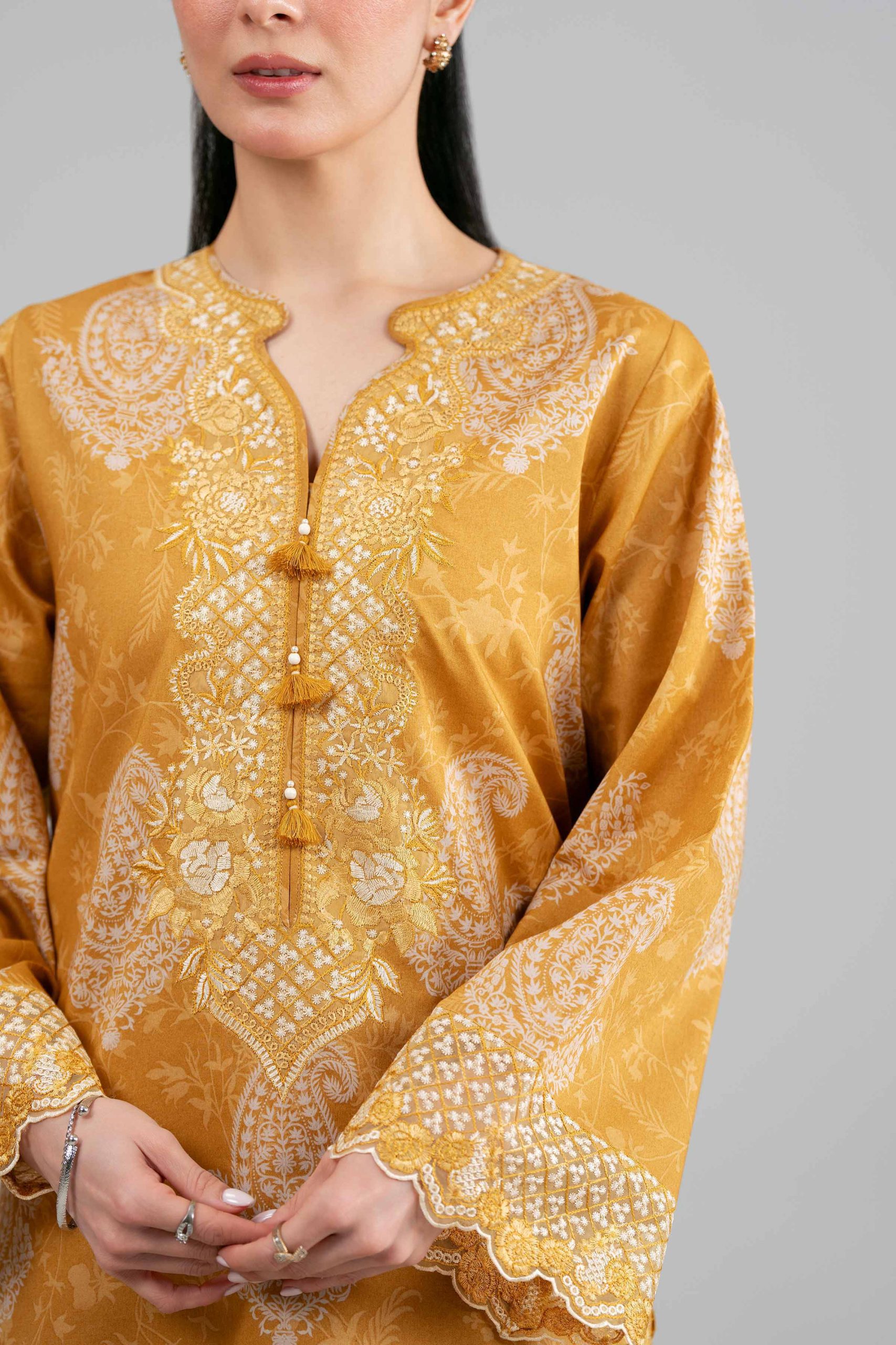 3 Piece - Digital Printed Embroidered Suit - 42601564 - Image 4
