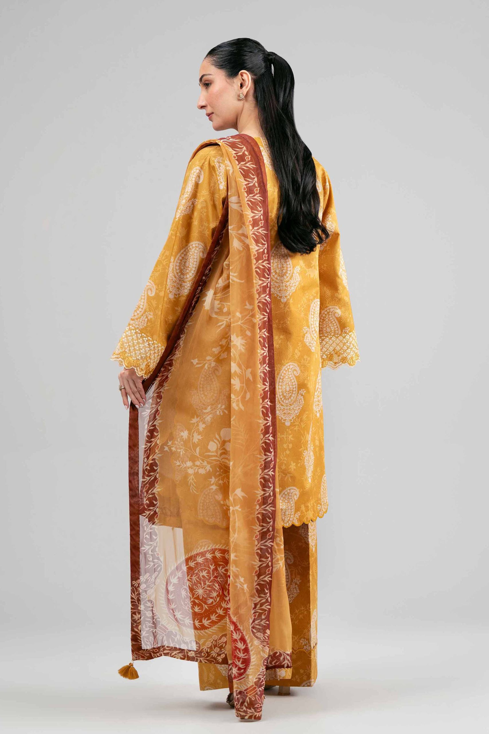 3 Piece - Digital Printed Embroidered Suit - 42601564 - Image 3