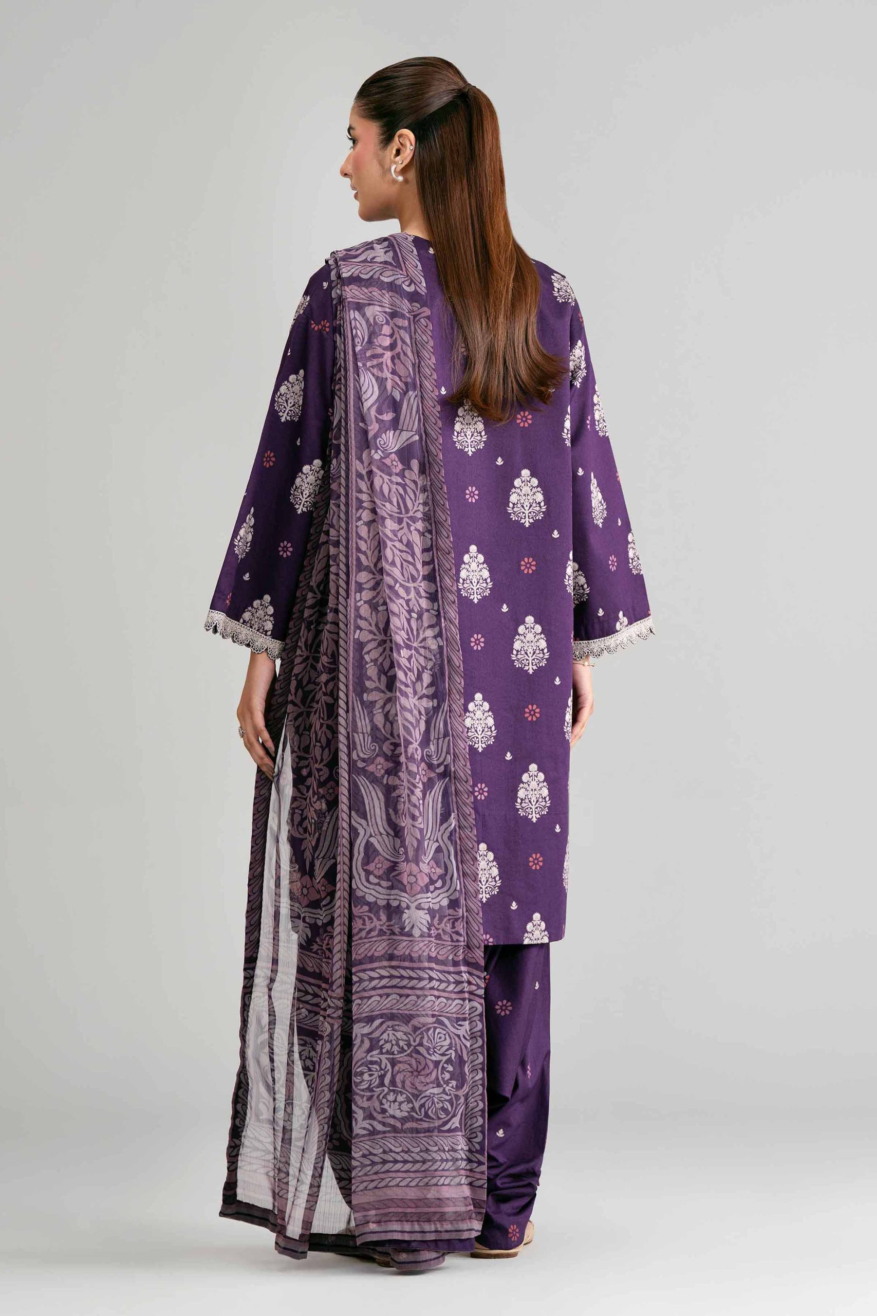 3 Piece - Digital Printed Embroidered Suit - 42601566 - Image 3