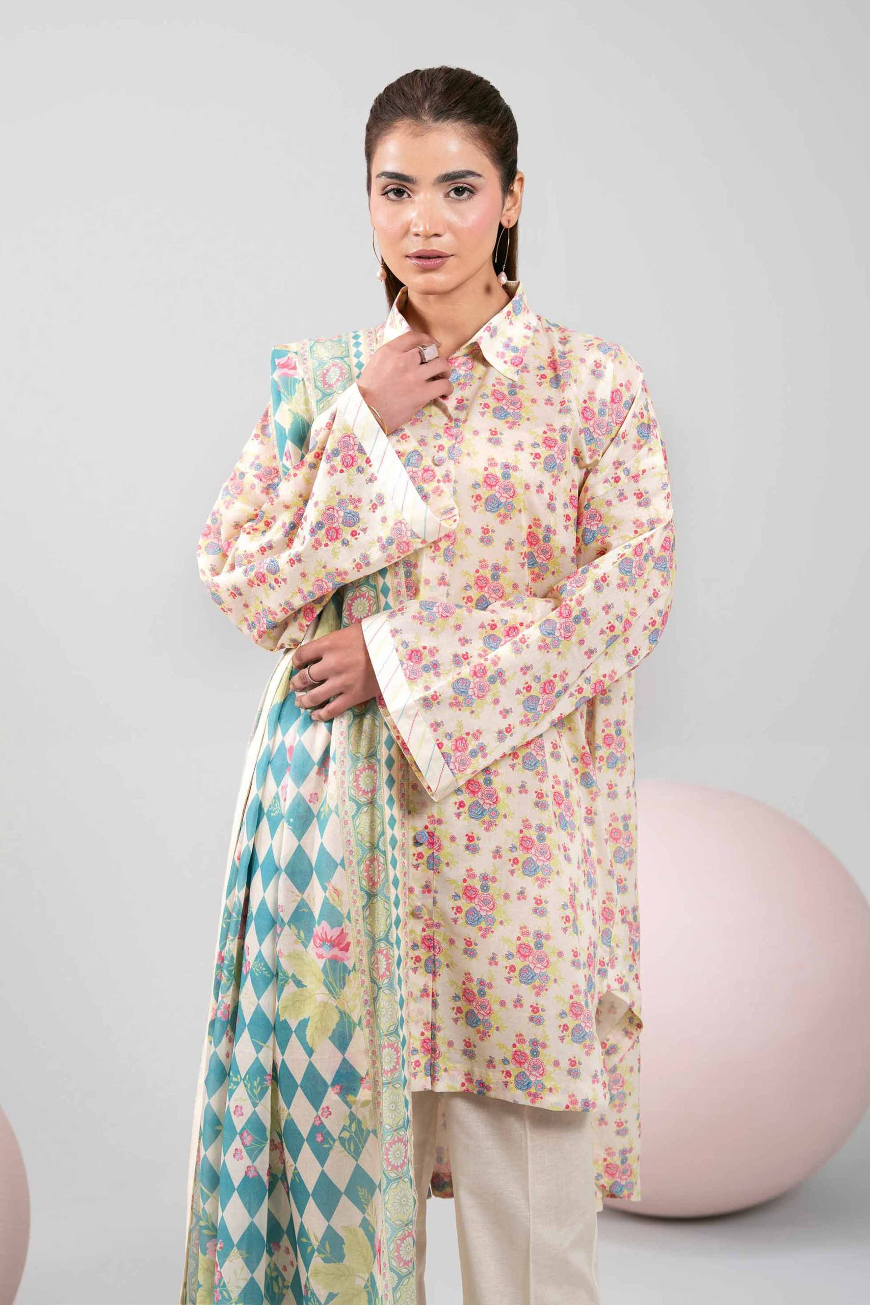 3 Piece - Printed Loose Fabric - 42602396 - Image 2