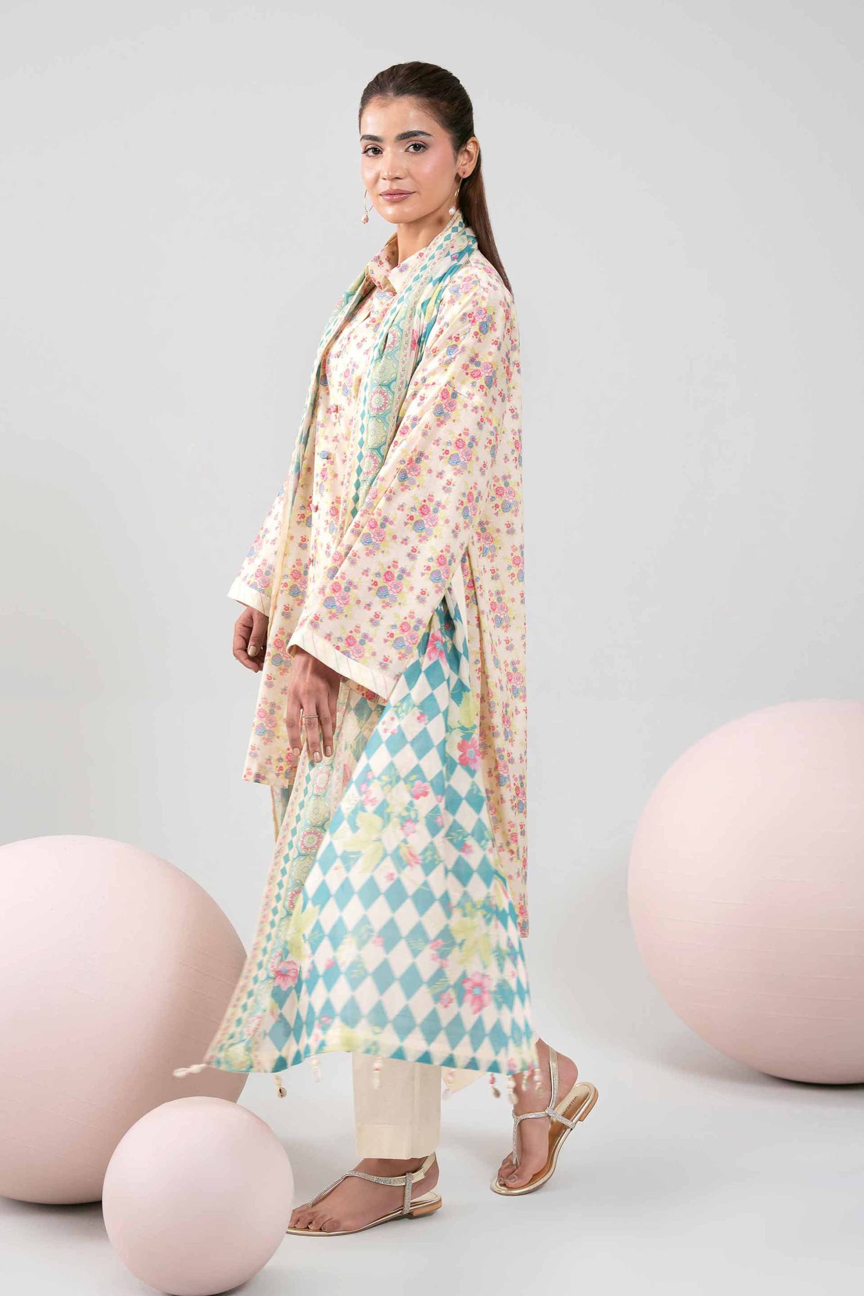 3 Piece - Printed Loose Fabric - 42602396 - Image 4