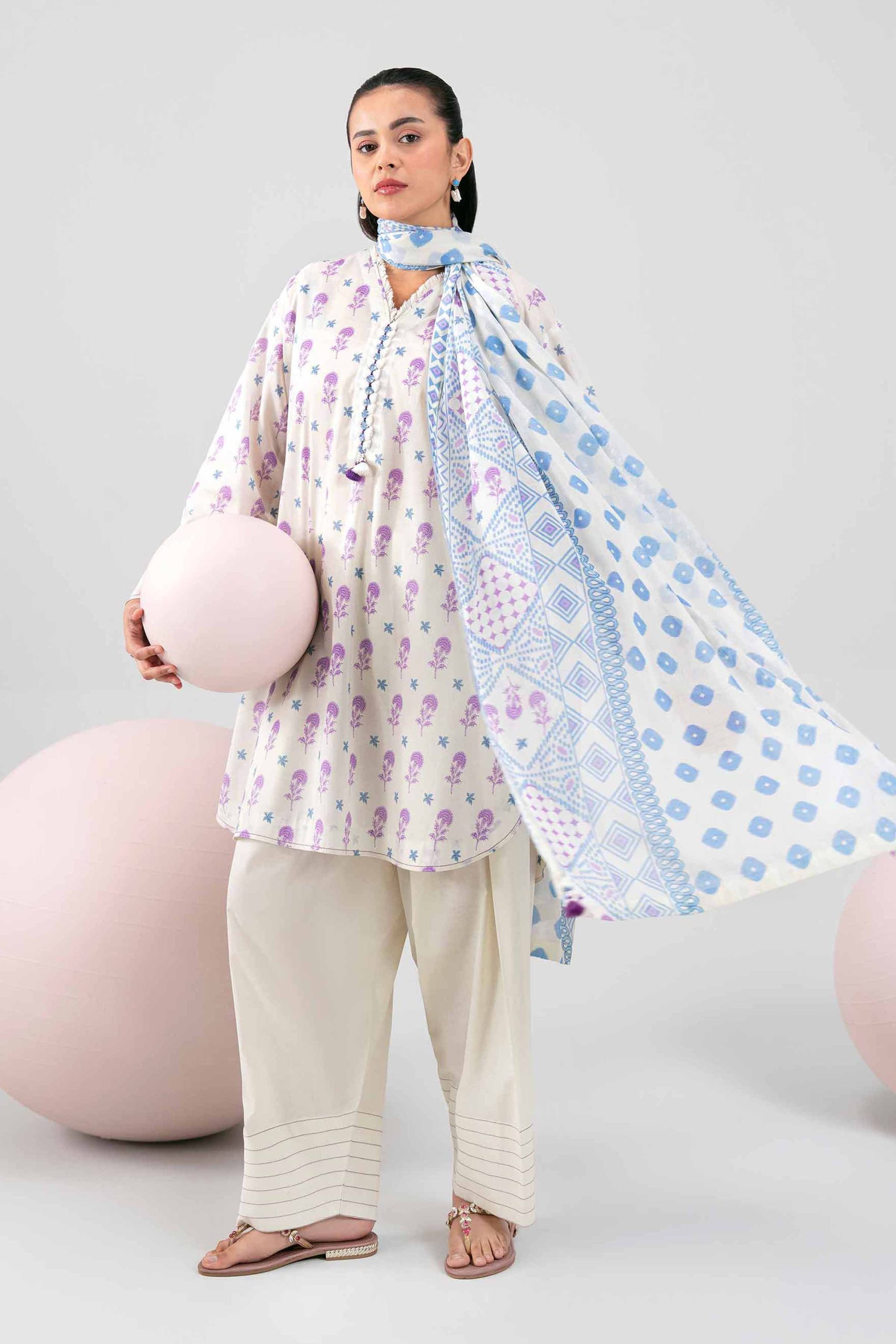 3 Piece - Printed Loose Fabric - 42602403 - Image 4