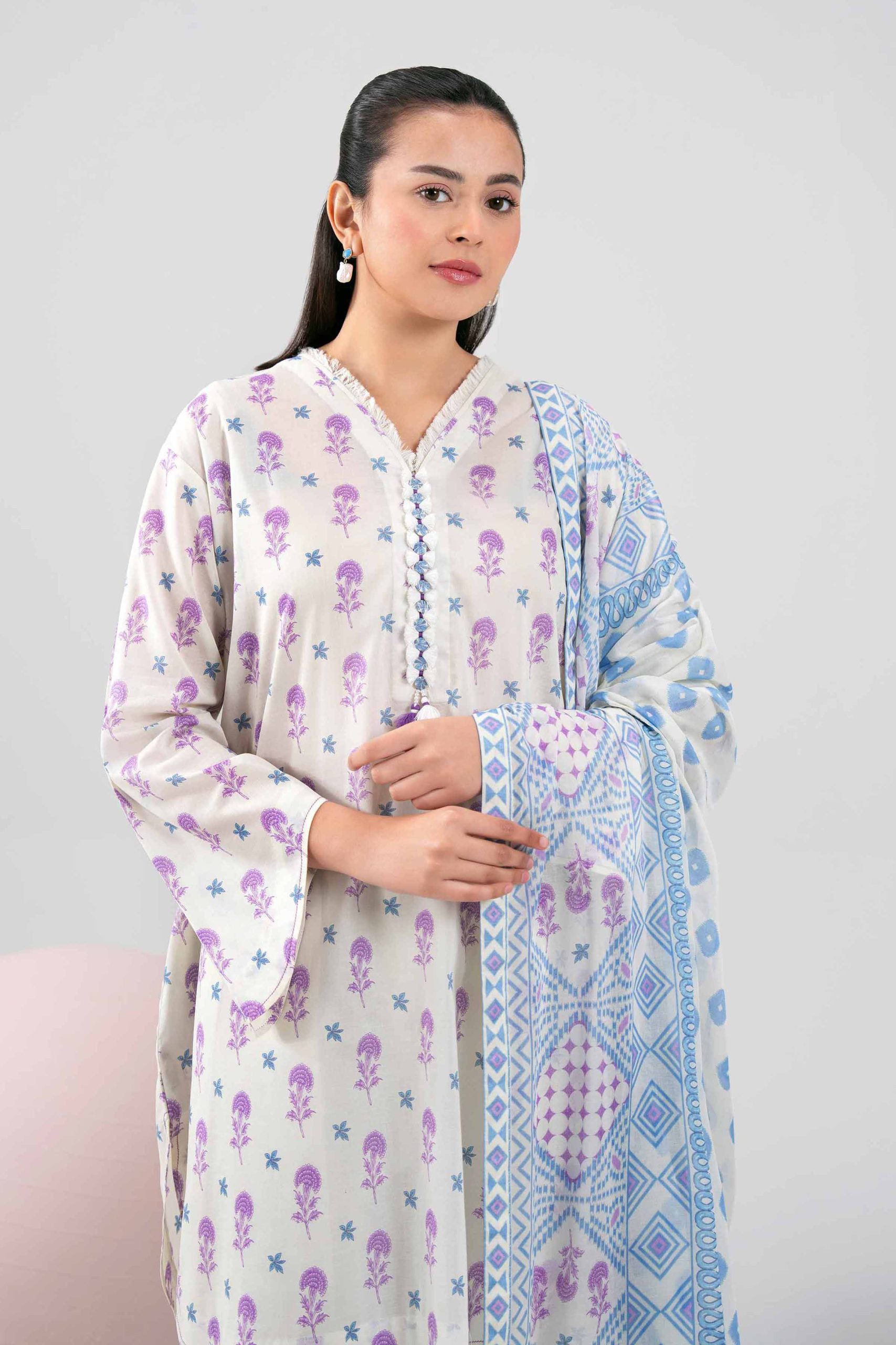 3 Piece - Printed Loose Fabric - 42602403 - Image 2