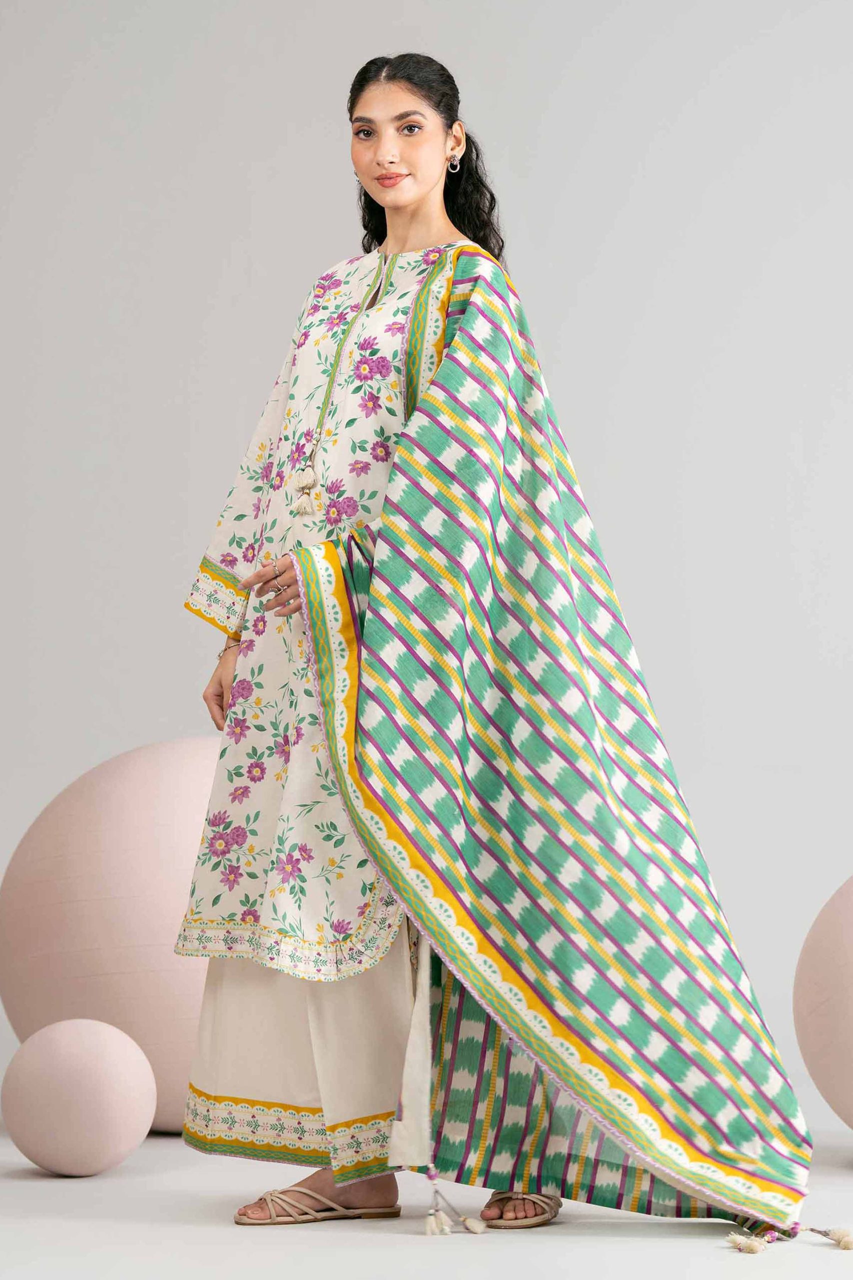 3 Piece - Printed Loose Fabric - 42602422 - Image 4