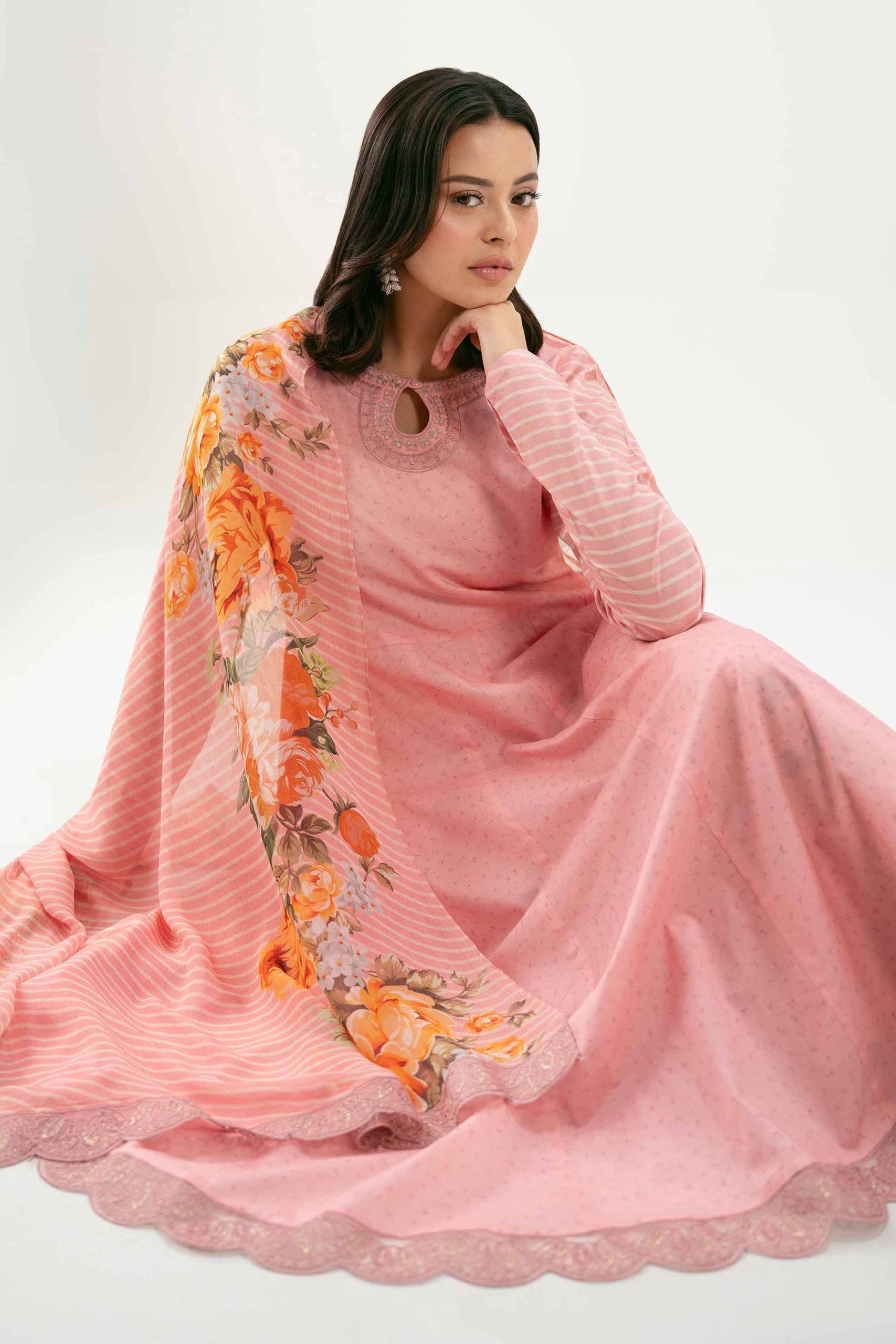 3 Piece - Digital Printed Embroidered Suit - 42619518 - Image 5