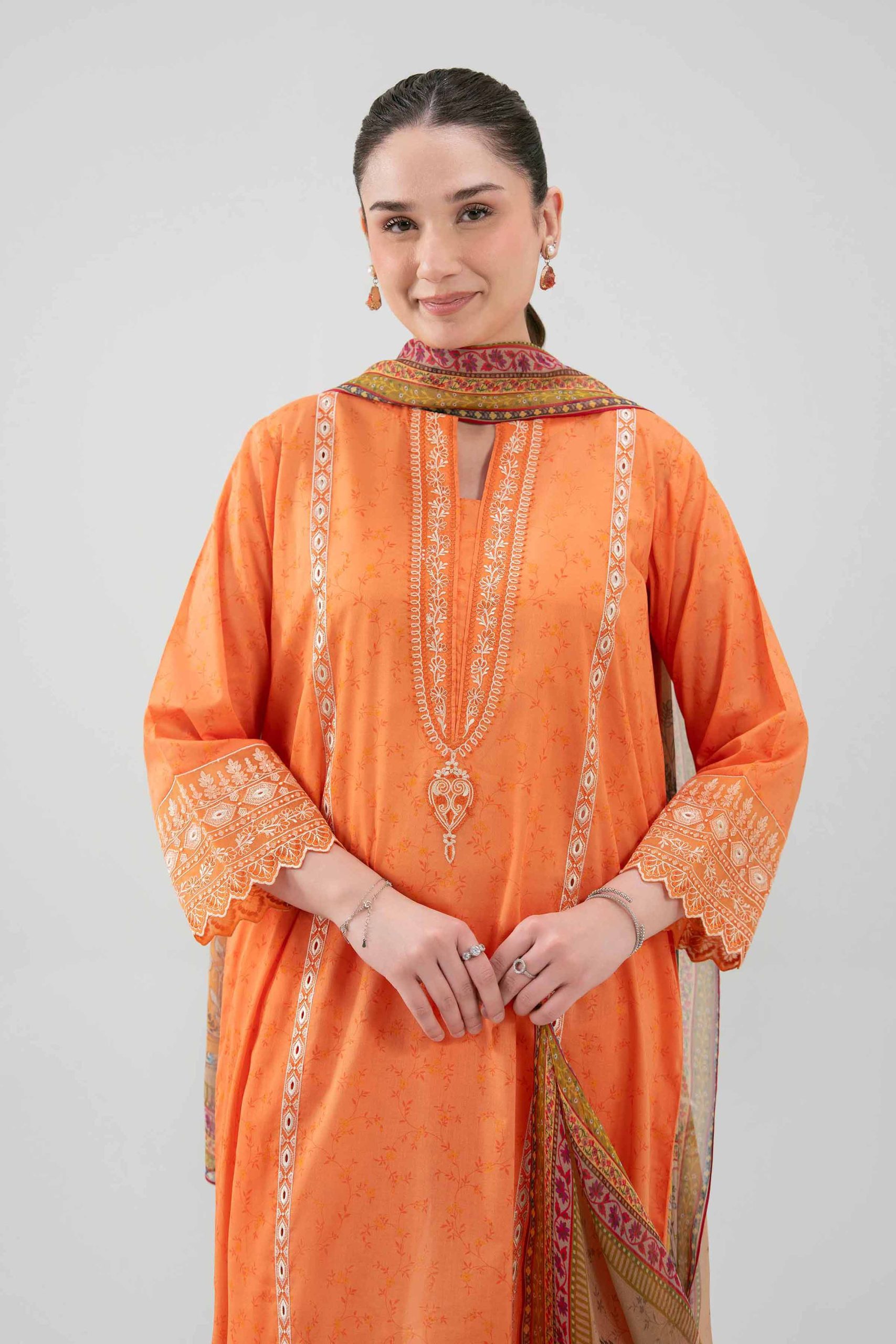 3 Piece - Digital Printed Embroidered Suit - 42619519 - Image 2