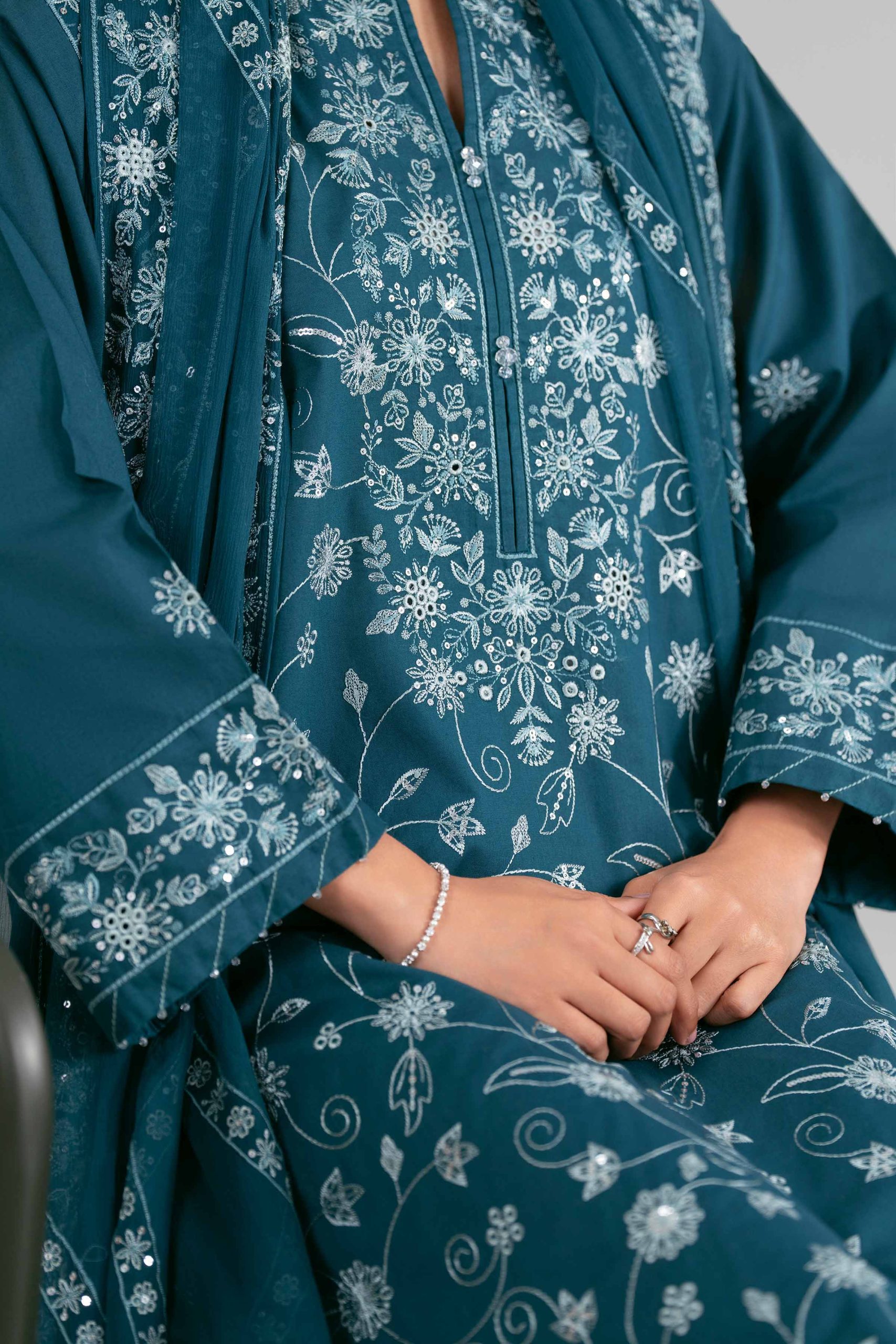 3 Piece - Embroidered Suit - 42619957 - Image 4