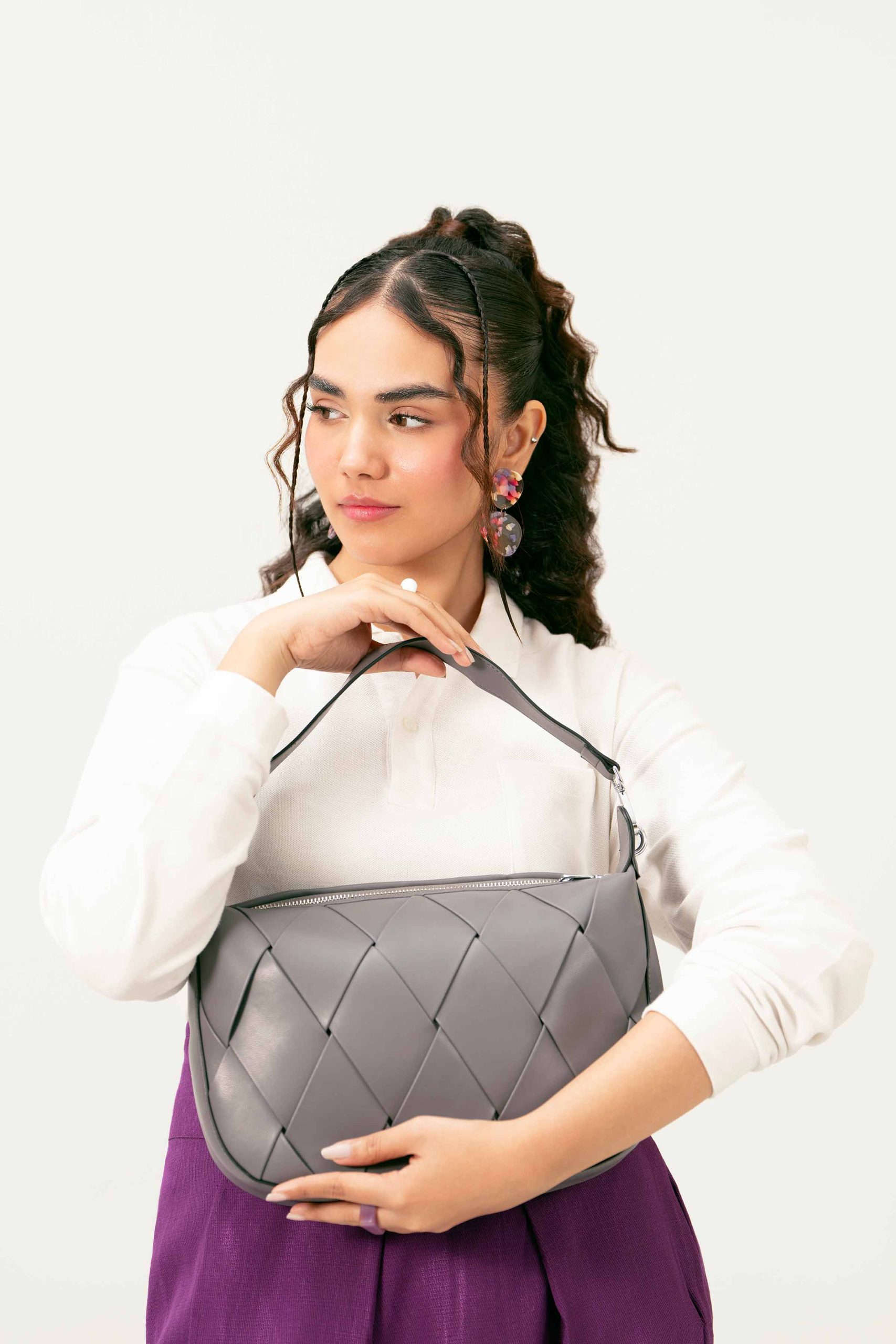 Grey Shoulder Bag-440912111 - Image 2