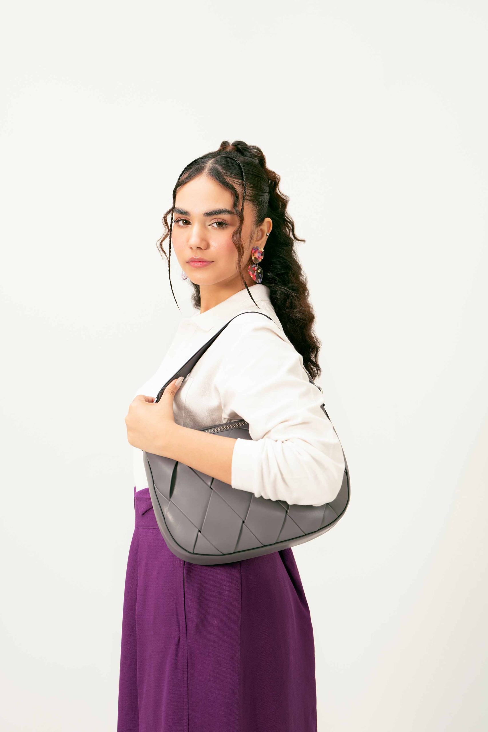 Grey Shoulder Bag-440912111 - Image 3
