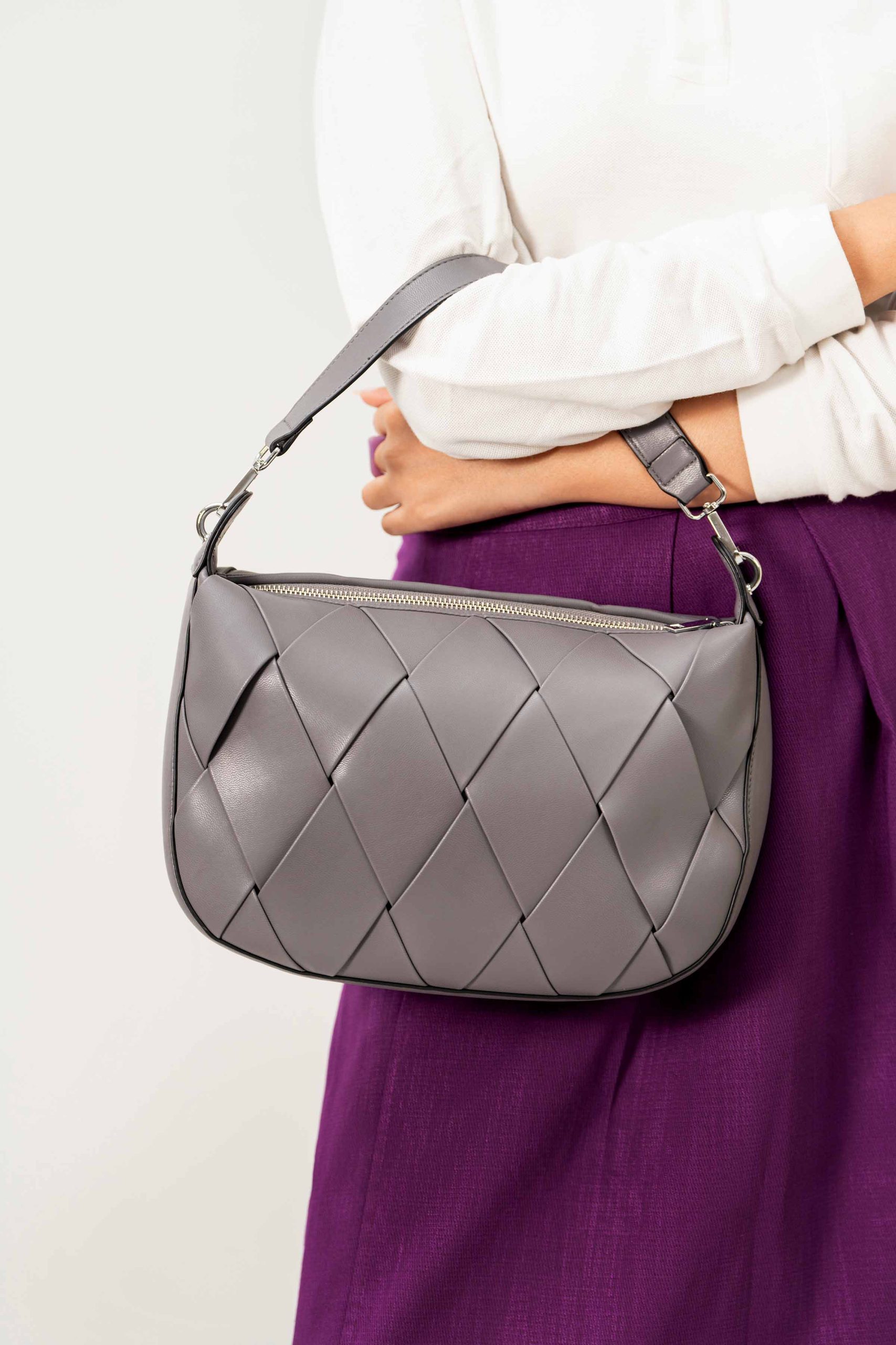 Grey Shoulder Bag-440912111 - Image 4