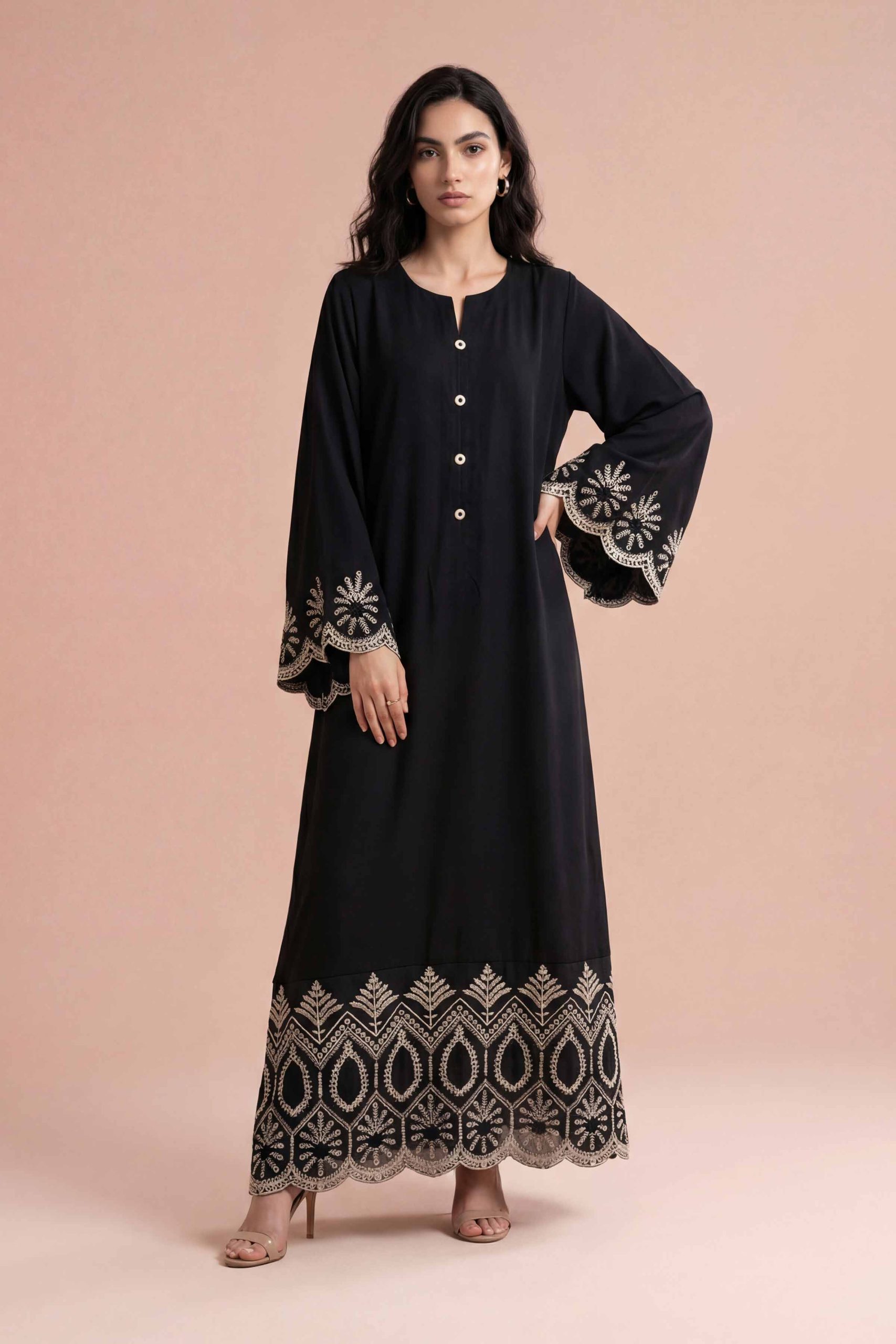 Embroidered Dress - FE26-84 - Image 3