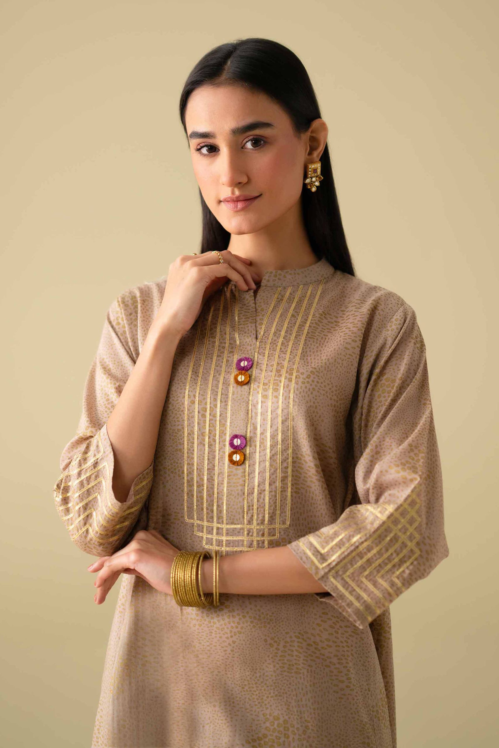 3 Piece - Embroidered Suit - KFE26-116 - Image 5