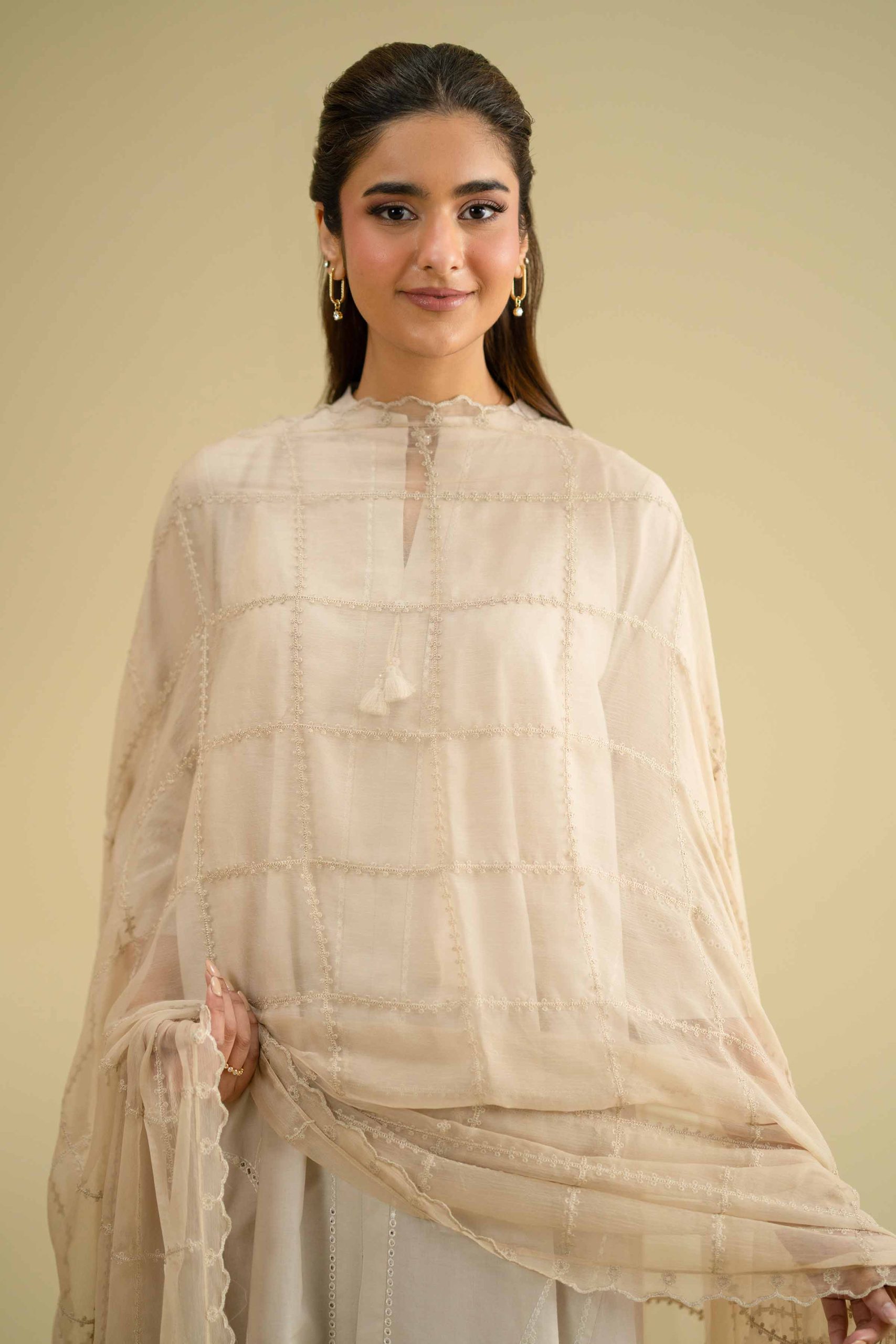 Embroidered Dupatta - KFE26-120 - Image 5